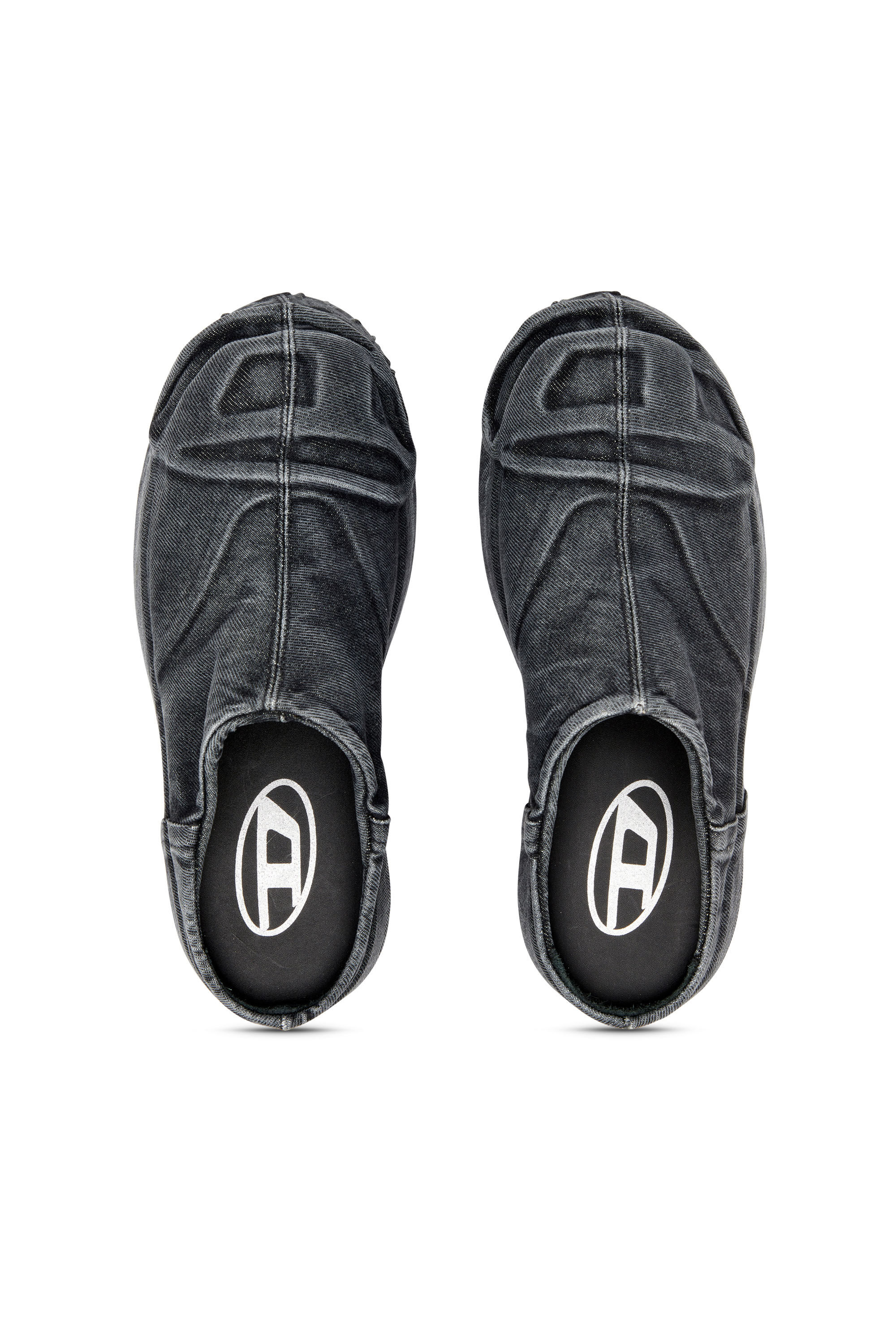 Diesel - D-HAMMER ML MD X, D-Hammer-Bottines basses en denim avec embout Oval D Homme in Noir - 5