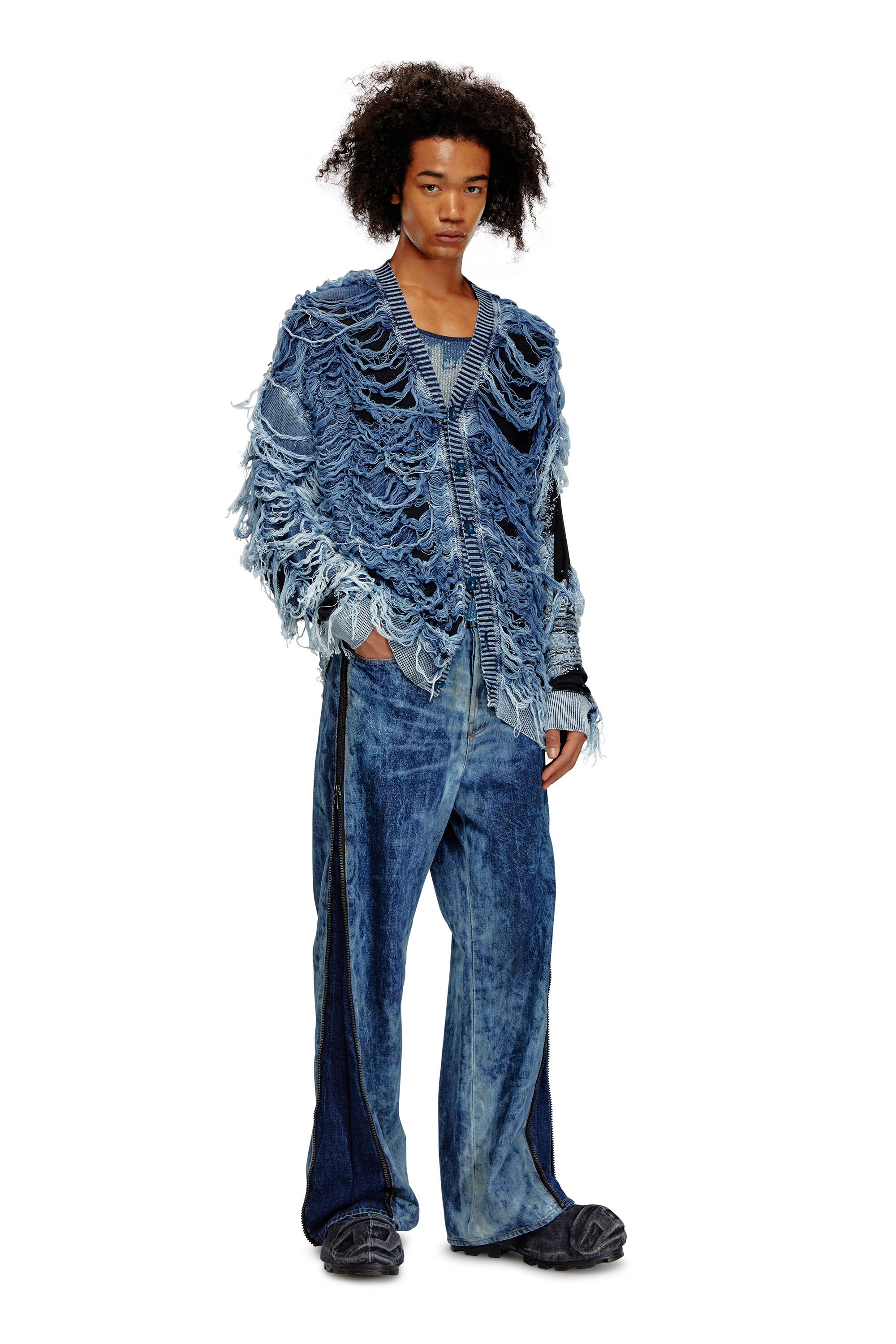 Diesel - Relaxed Jeans D-Rise 0PGAX Homme, Bleu moyen - Image 1