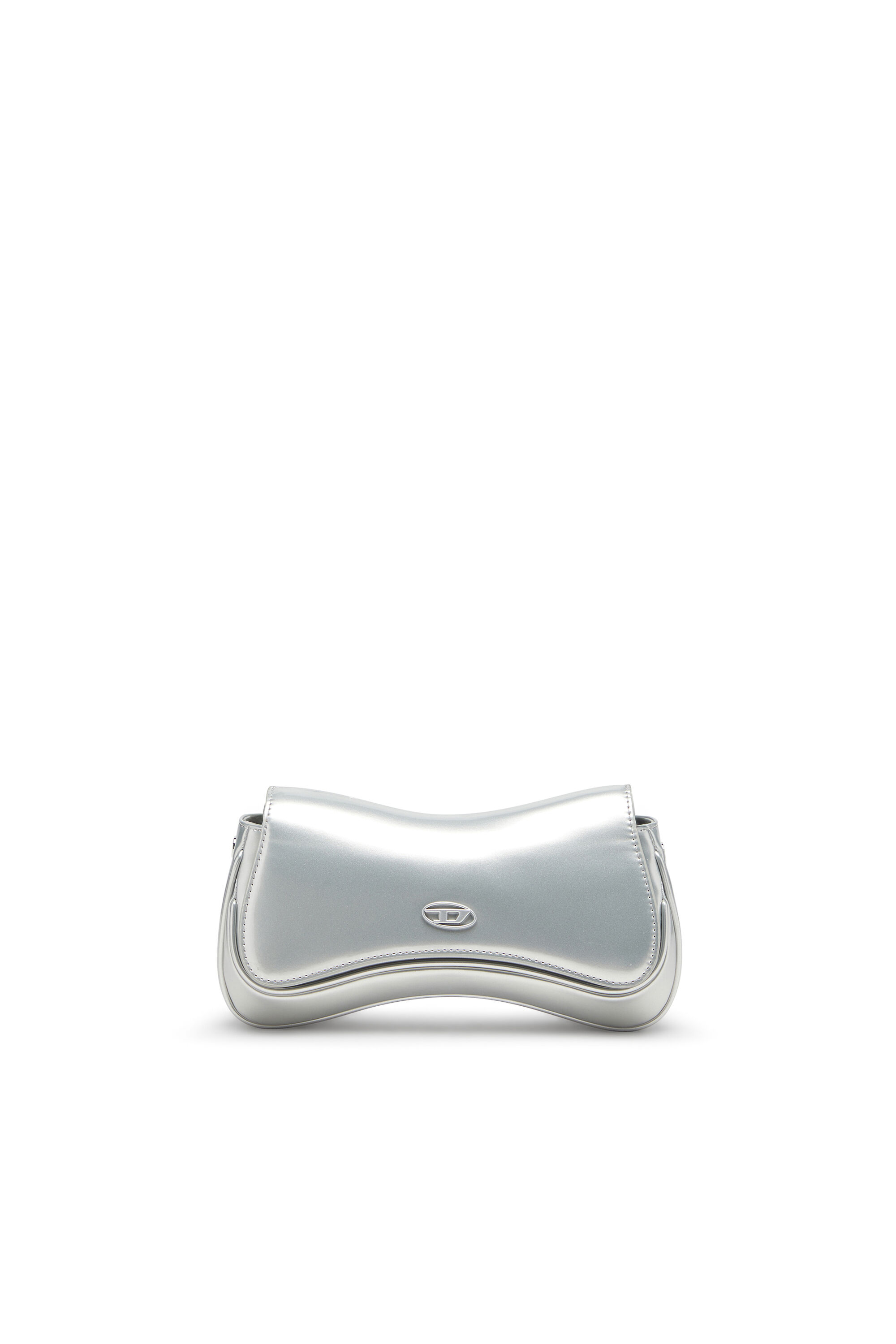 Diesel - PLAY CLUTCH, Female's Play-Clutch in metallic PU in Silver - 1