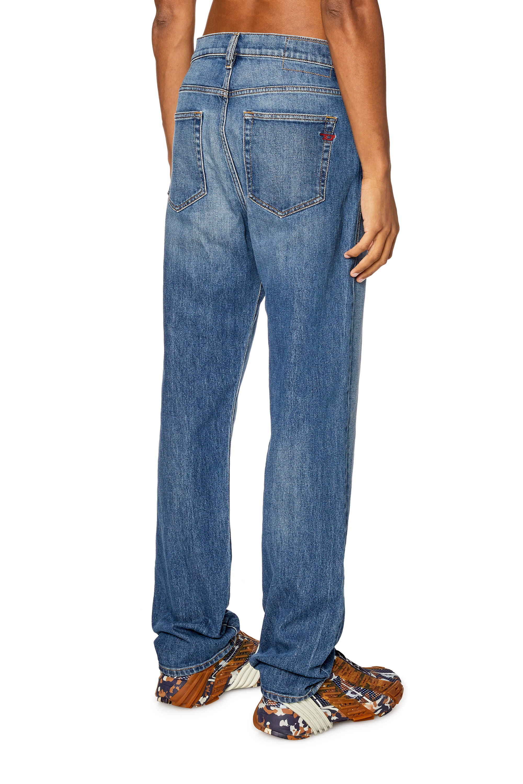Diesel - Straight Jeans 2020 D-Viker 09F88, Male's Straight Jeans - 2020 D-Viker in Medium Blue - 4