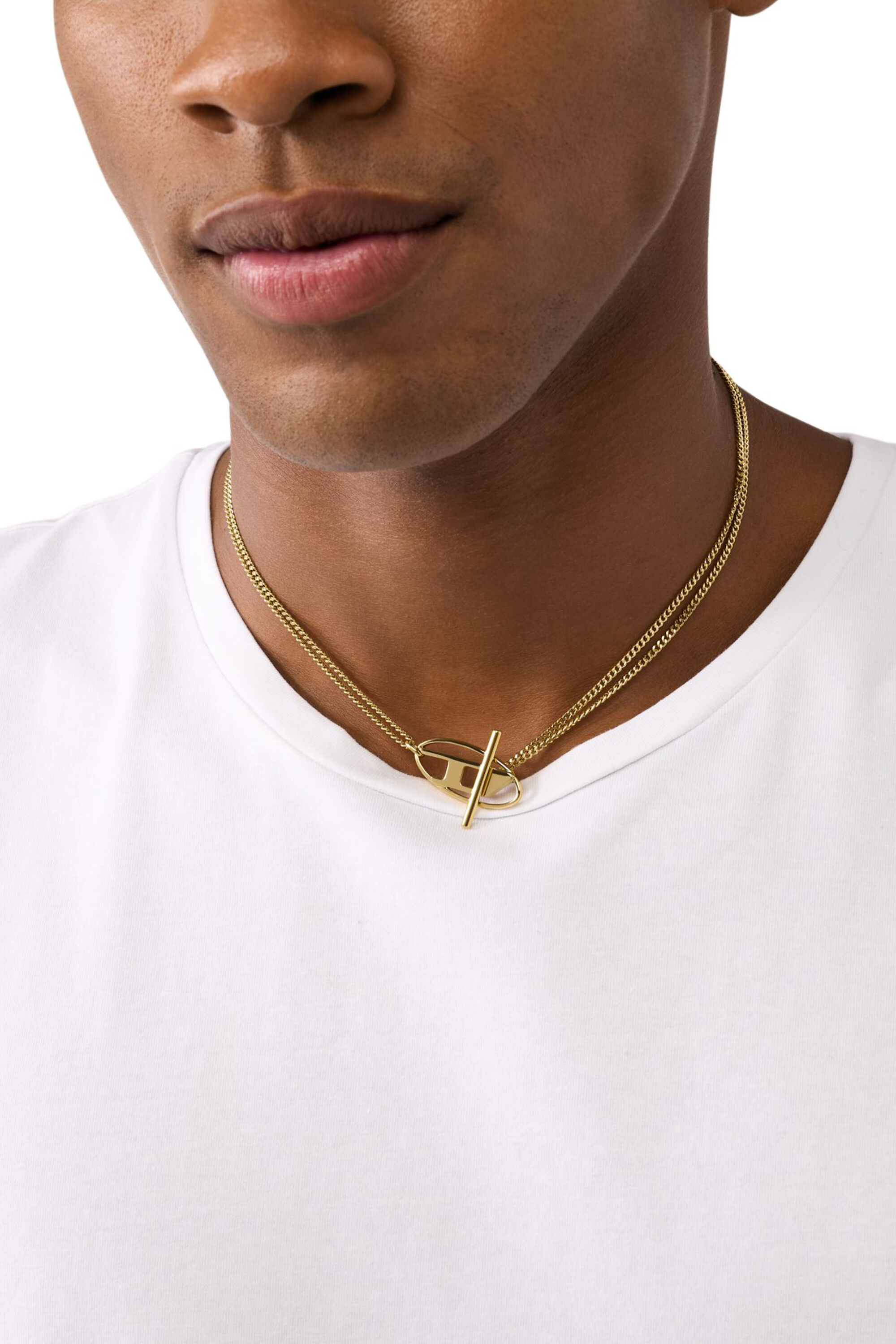 DIESEL ネックレス Dx1567710 ゴールド Women's Gold-Tone Stainless Steel Chain Necklace | Gold | Diesel