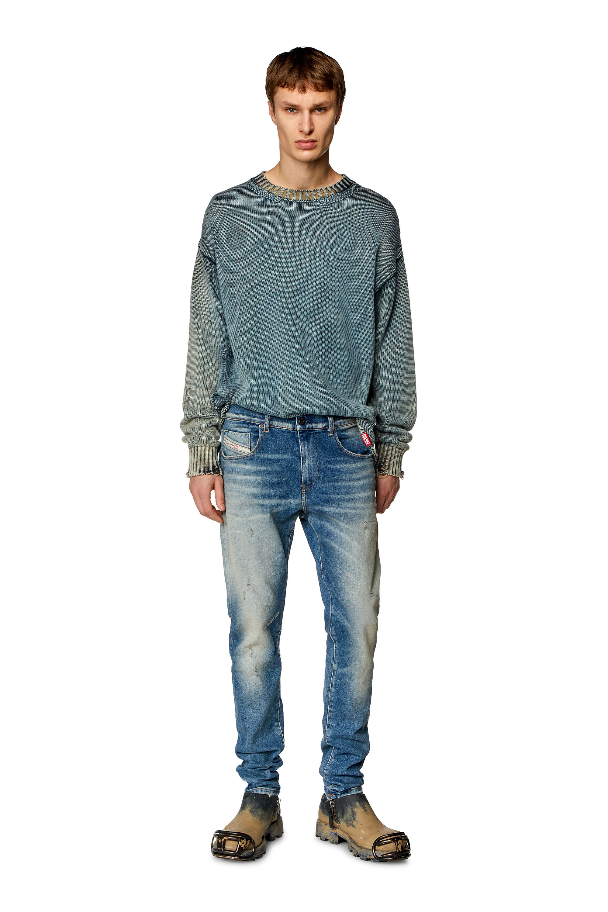 Diesel - Male's Slim Jeans 2019 D-Strukt 09H55, Light Blue - 1