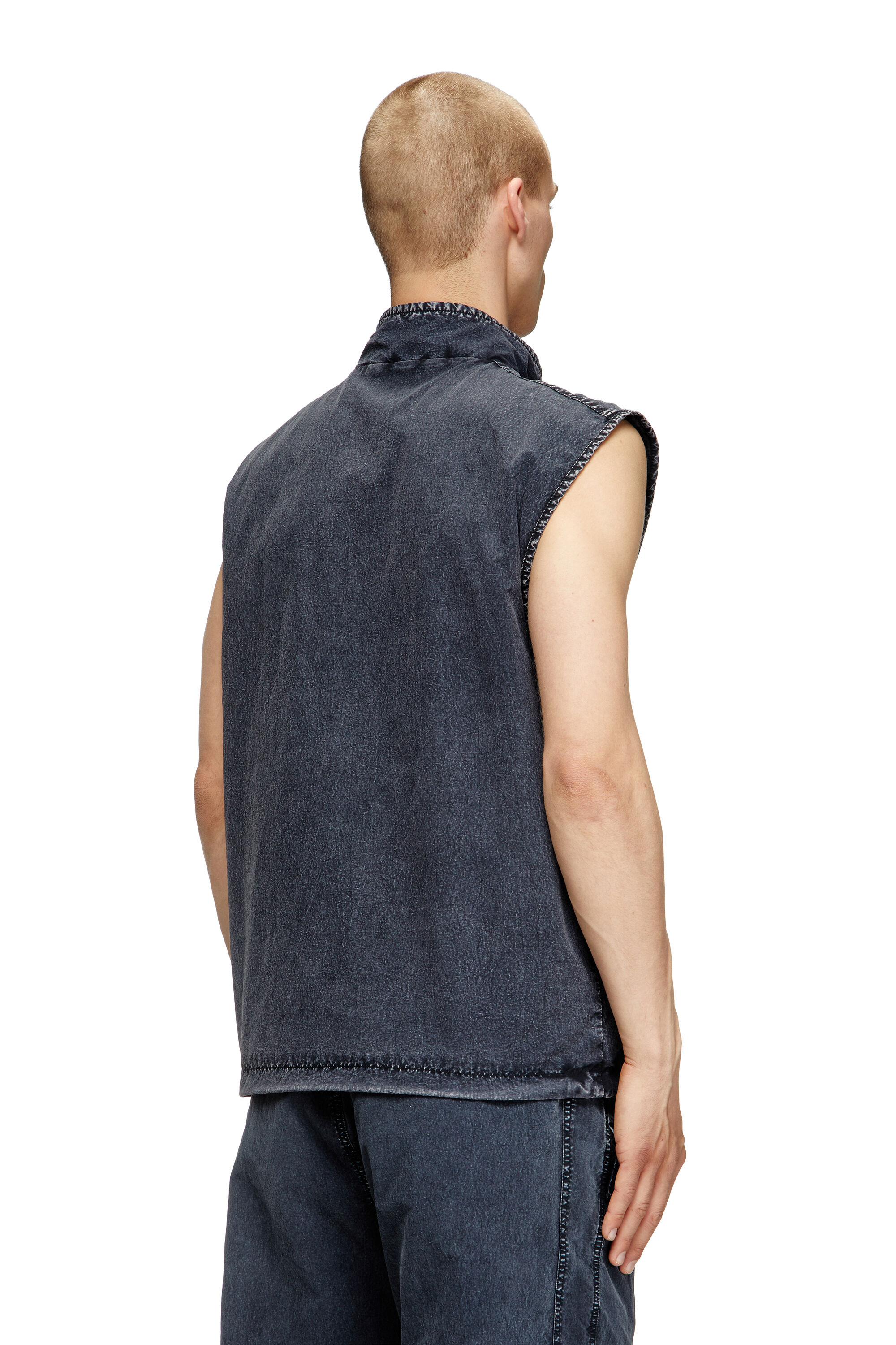 Men's Vest in recycled nylon taslan | Blue | Diesel