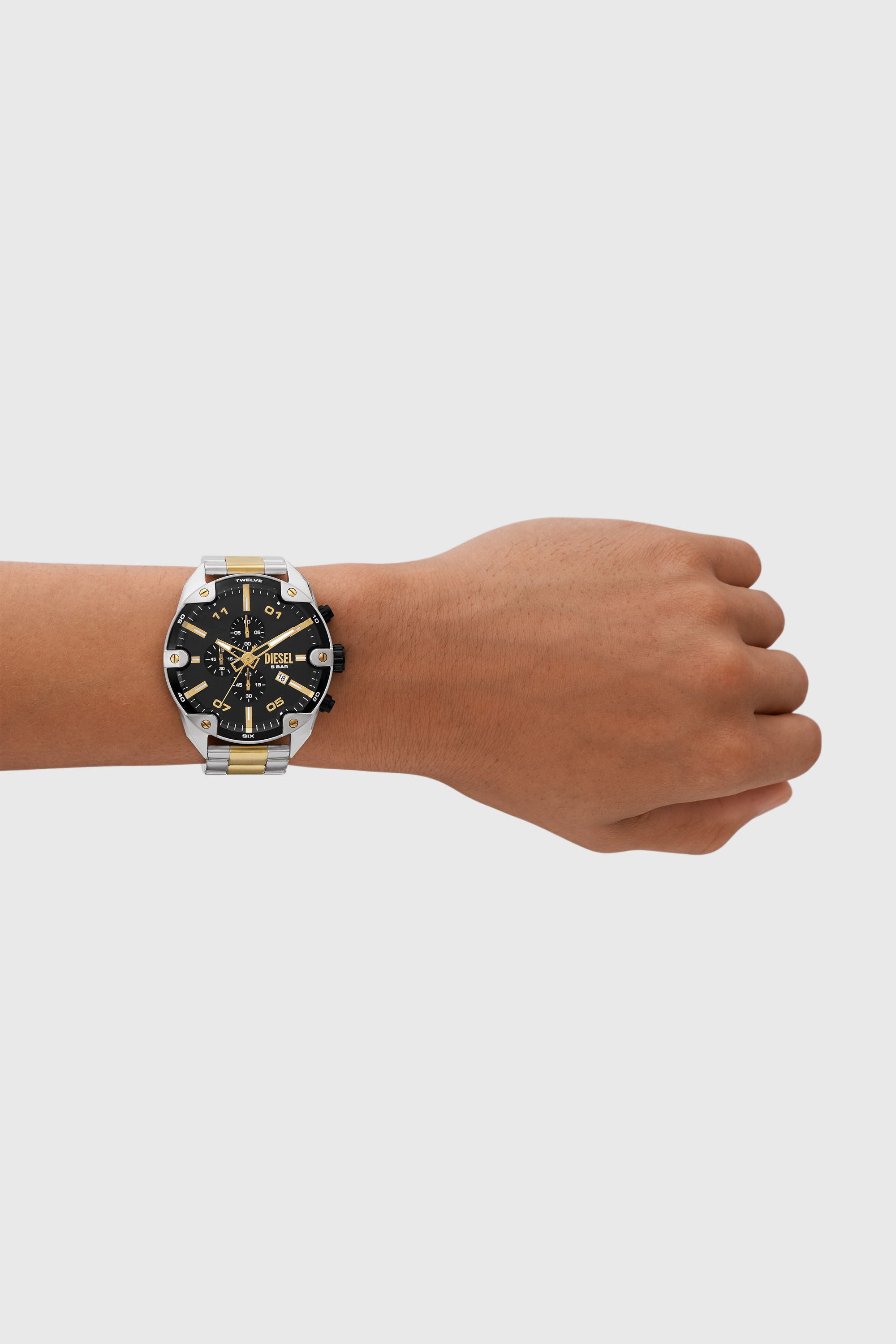 Diesel - DZ4627, Reloj Spiked de acero inoxidable Hombre in Plateado - 4