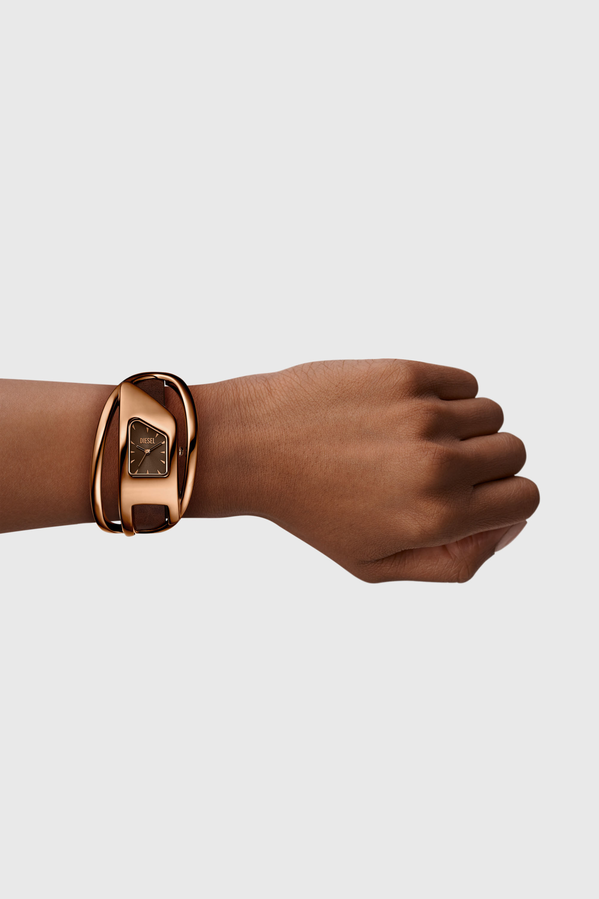 Women's Wrap-D brown leather watch | Brown | Diesel {{Country}}