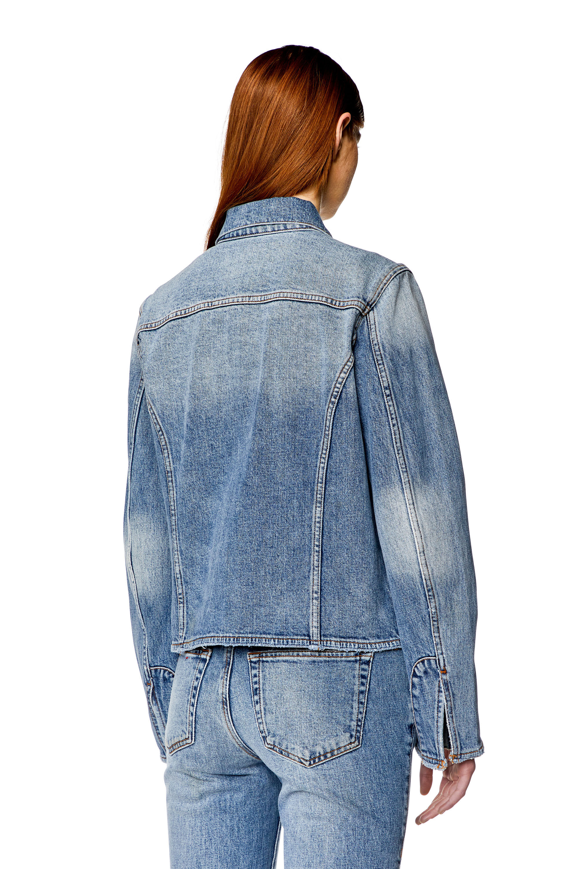 Diesel - DE-BONNY-S1, Veste trucker en denim confortable Femme in Bleu - 5
