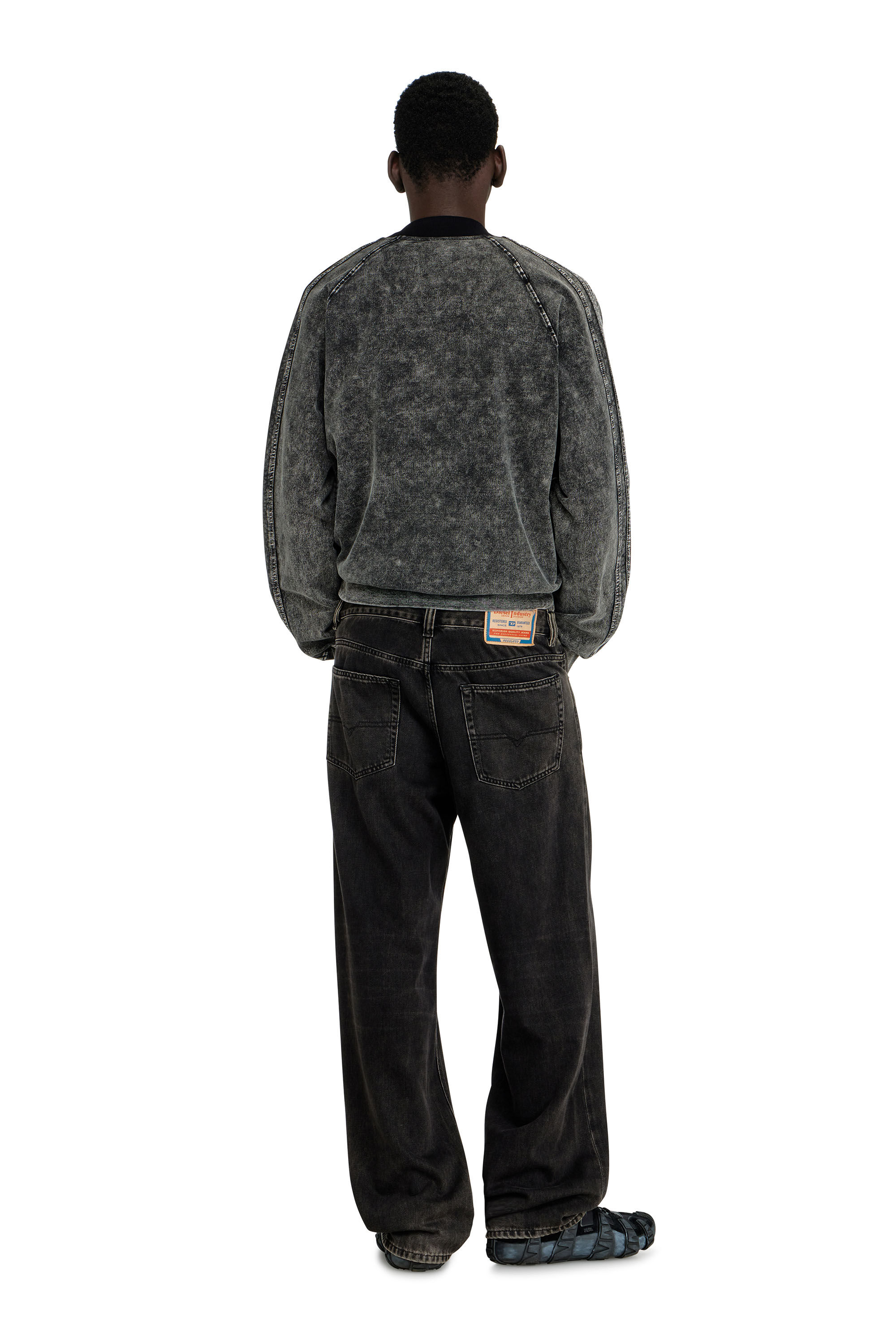 Men's Regular Jeans | Black/Dark grey | Diesel 2001 D-Macro