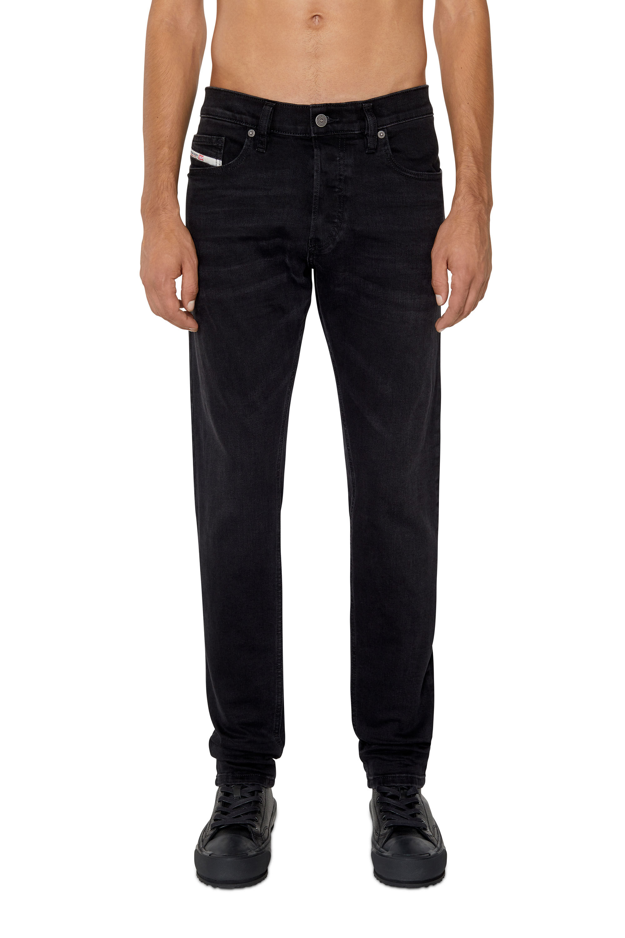 Diesel - Slim Jeans D-Luster 0IHAU, Male's Slim Jeans - D-Luster in Black/Dark Grey - 3