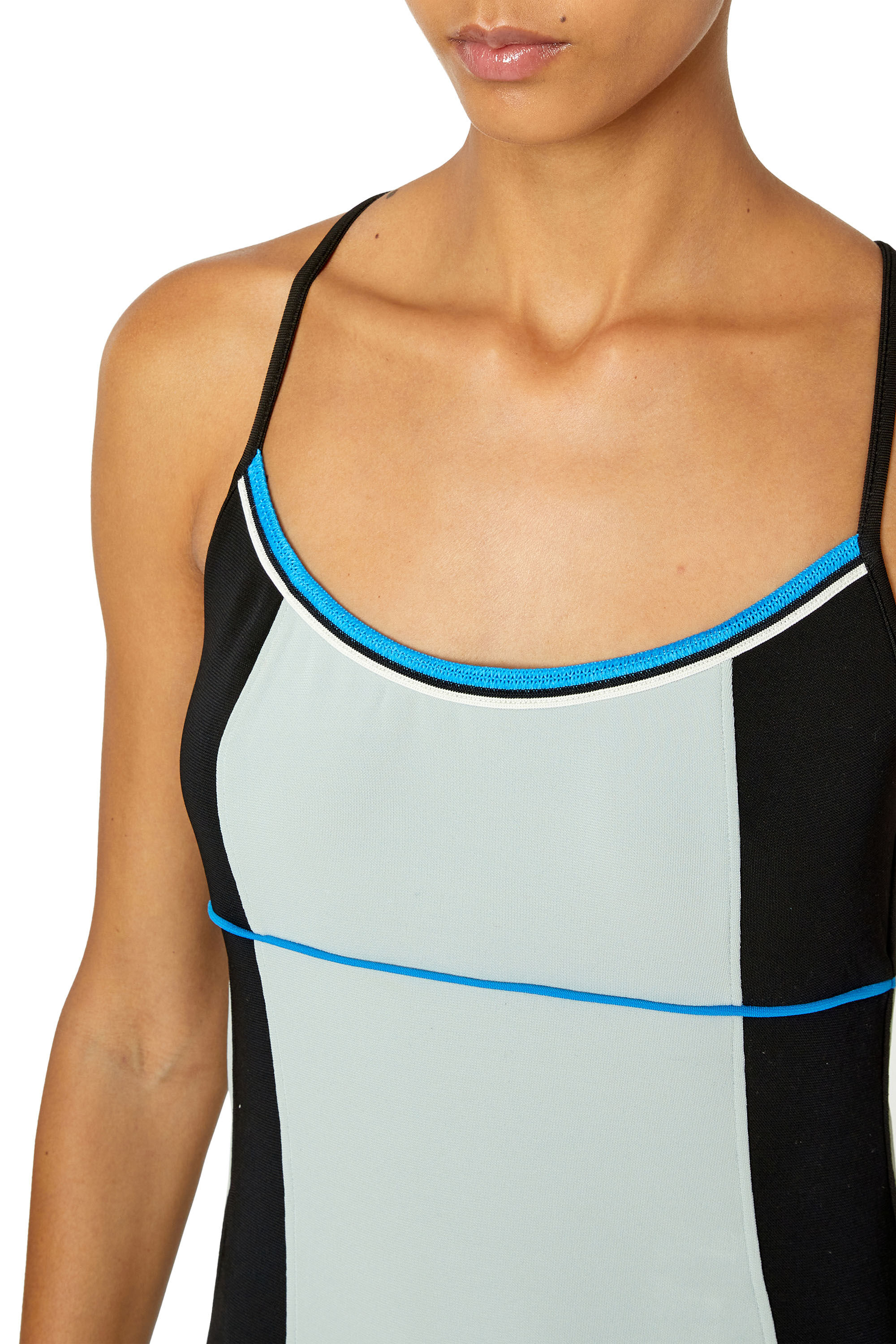Diesel - D-STRUKON, Robe longue color-block avec dos ouvert Femme in Polychrome - 4