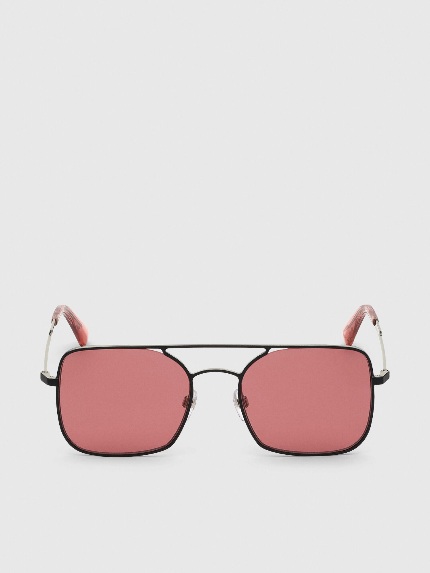 Diesel - DL0302, Unisex's Sunglasses in metal in Pink/Black - 1