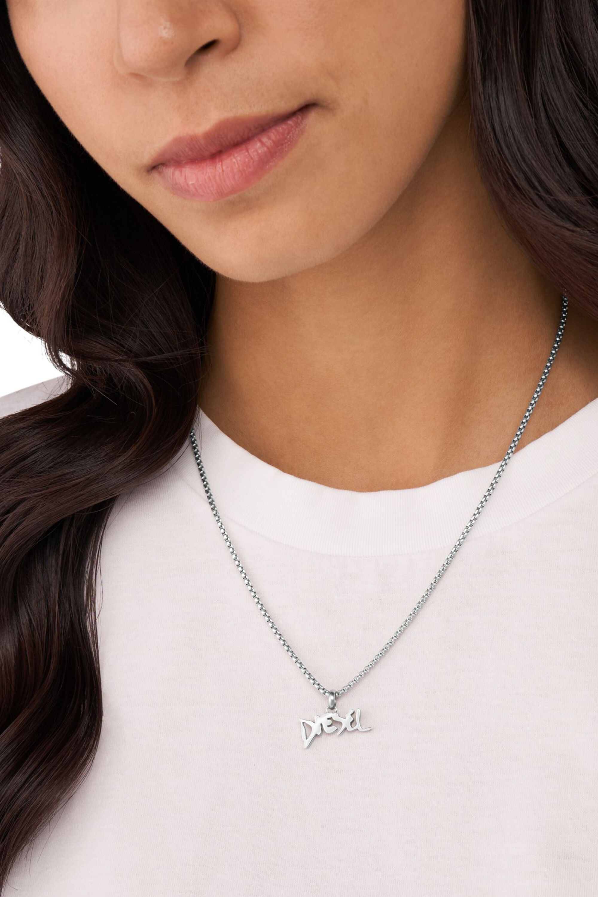 Diesel - DX1468040, Unisex's Stainless steel pendant necklace in Silver - 4
