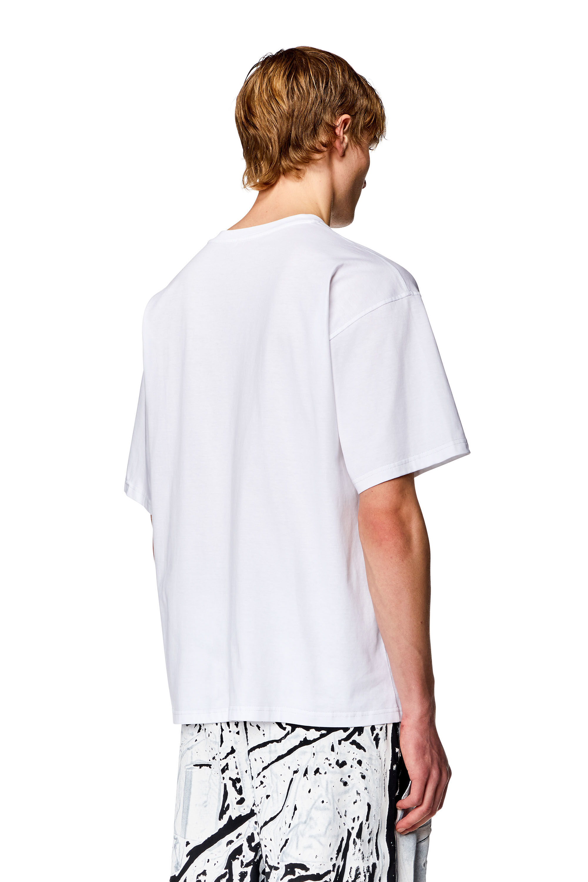 Men's T-shirt with layered logos | White | Diesel