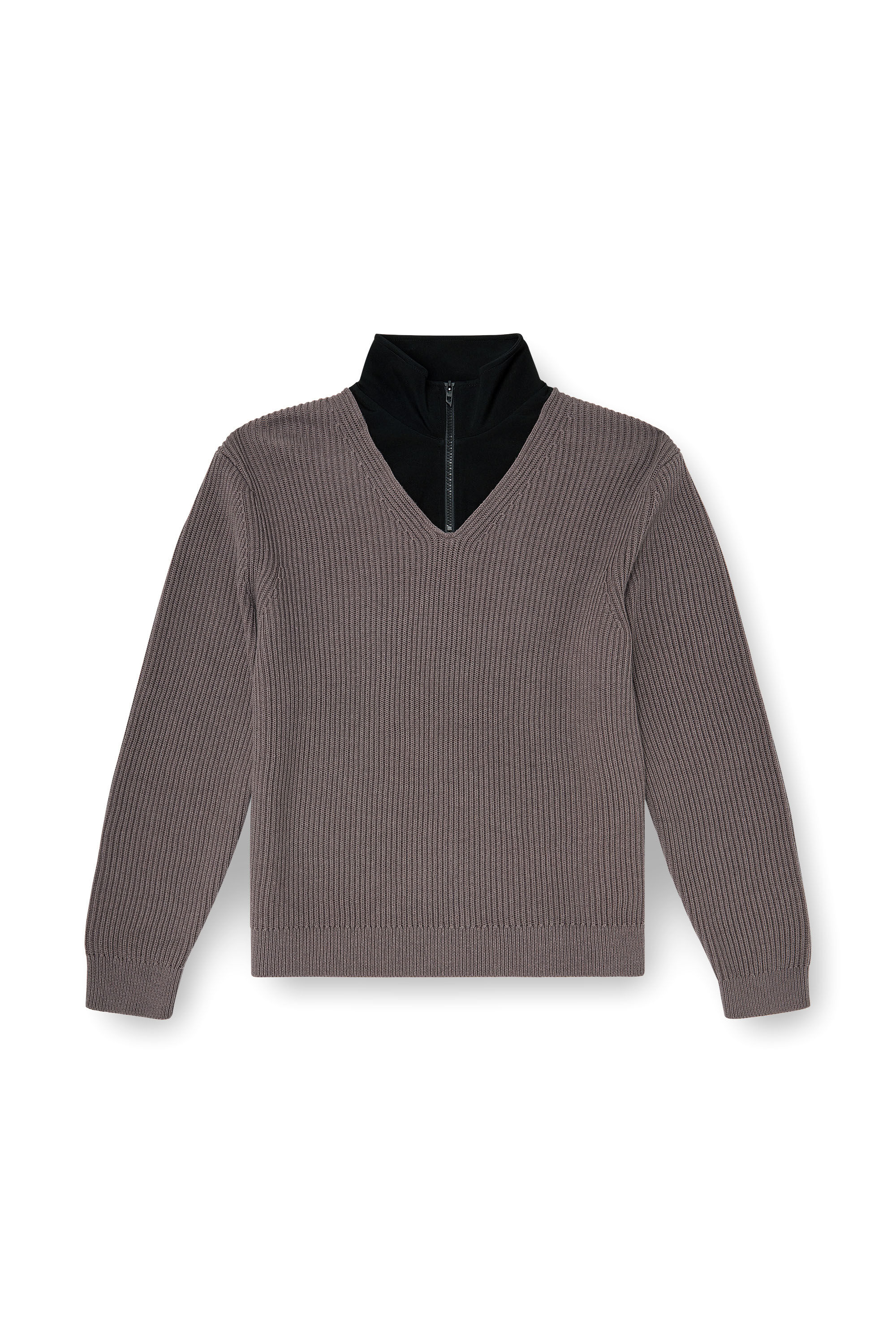 Diesel - K-MAMU, Jersey con media cremallera y cuello superpuesto Hombre in ToBeDefined - 2