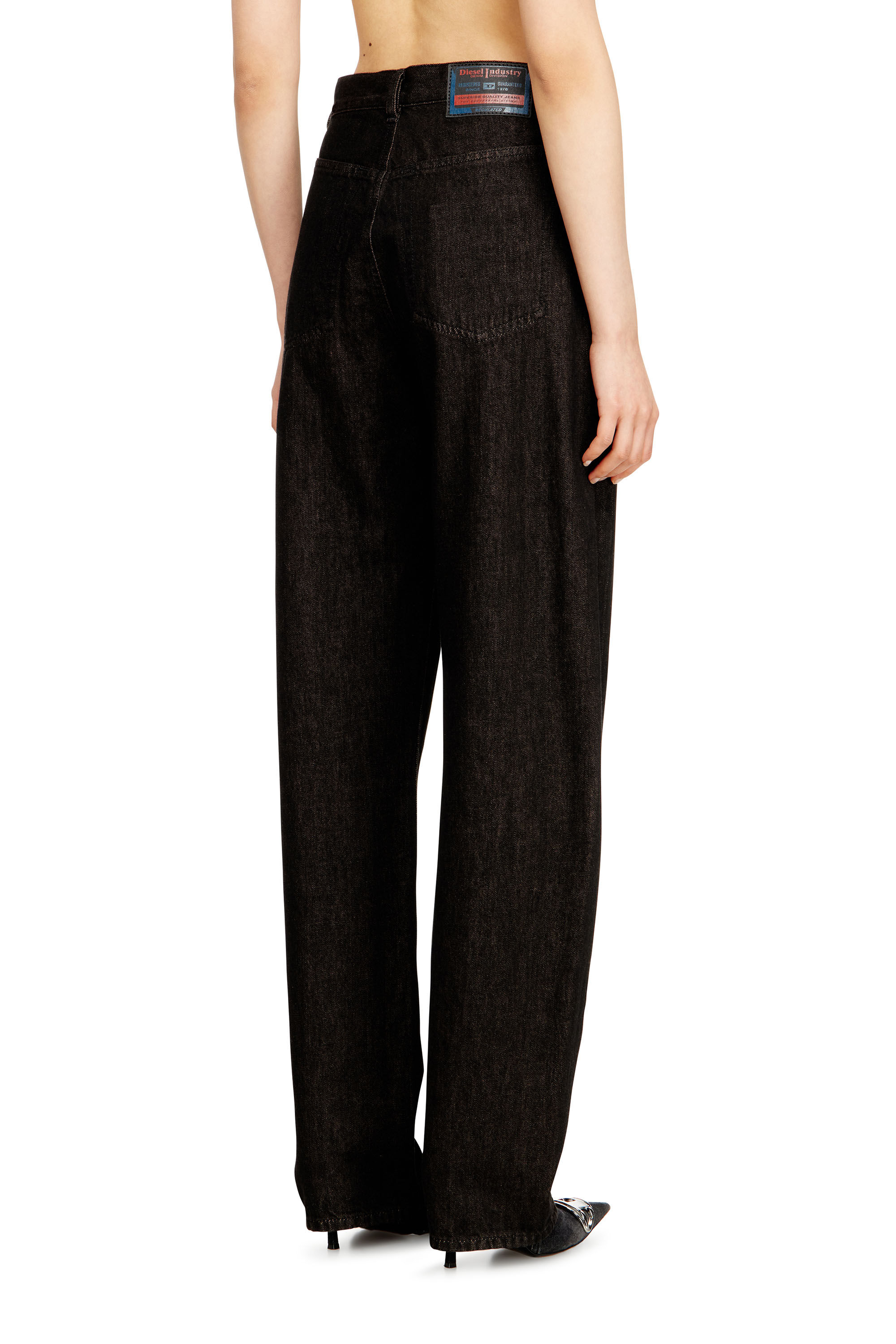 Women's Relaxed Jeans | Black/Dark grey | Diesel 1974 D-Ellz