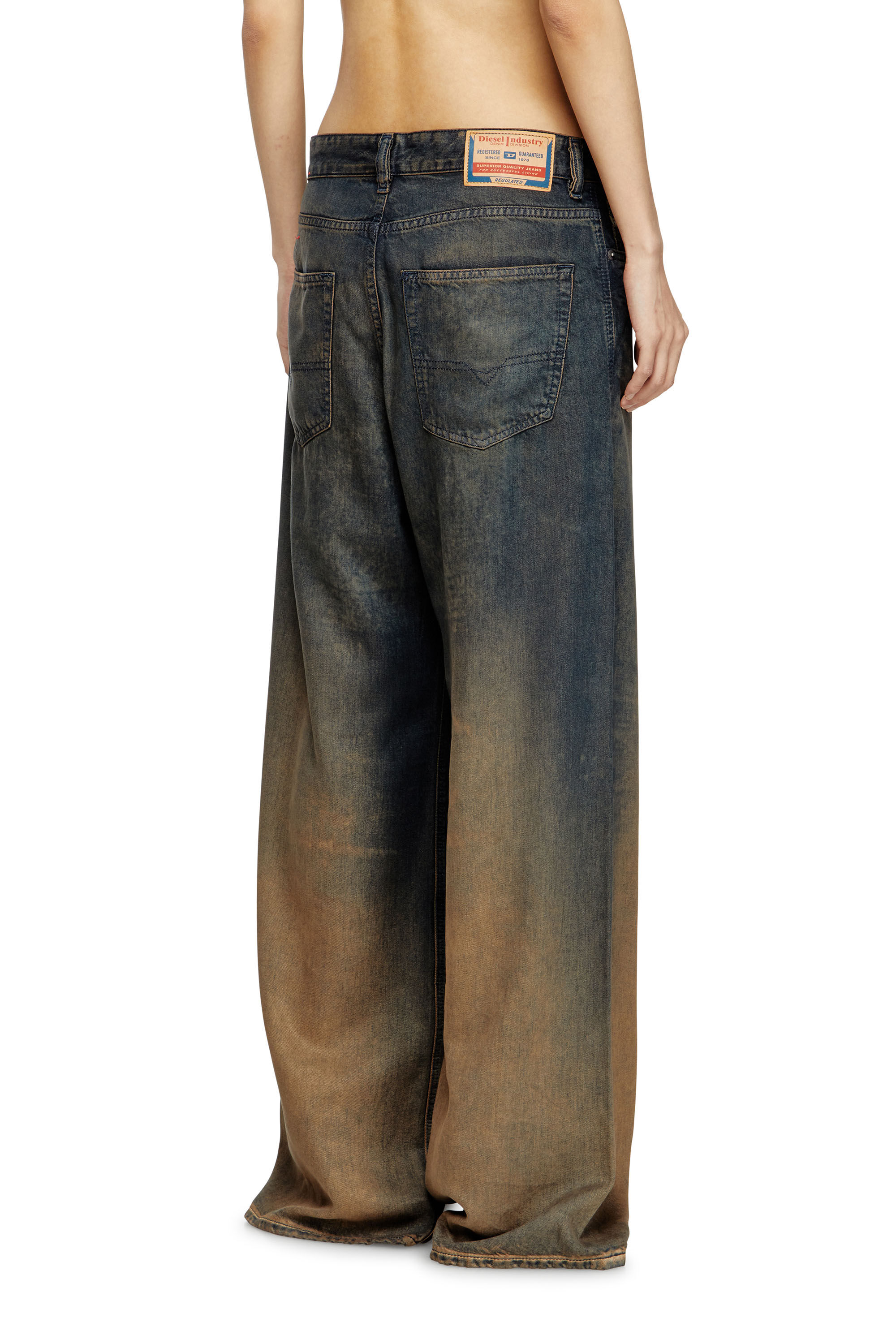 Women's Relaxed Jeans | Blue/Brown | Diesel 1996 D-Sire