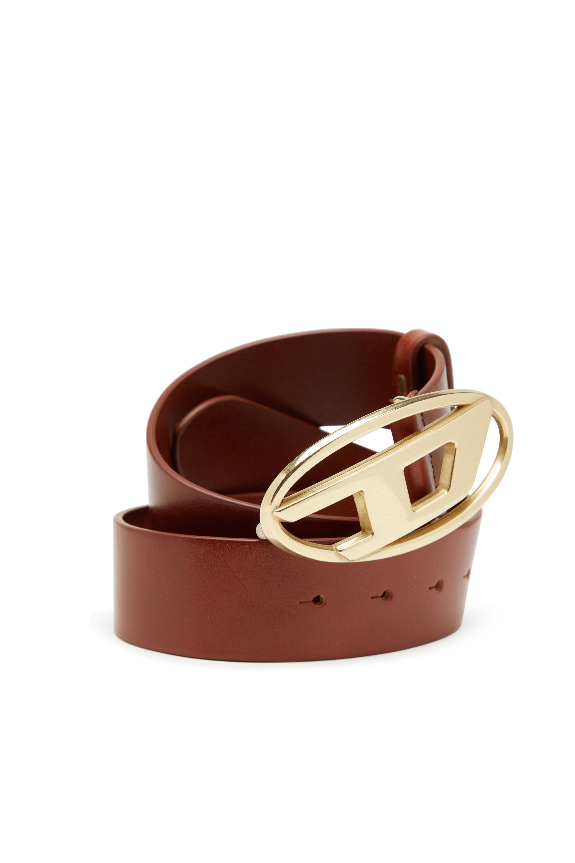 Women's 4 cm leather belt with Oval D buckle | Multicolor | Diesel