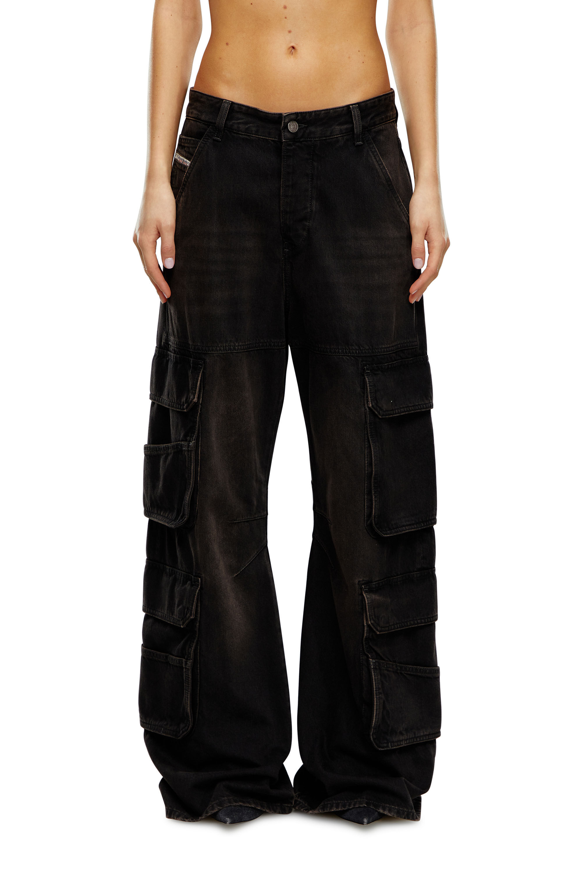 Diesel - Relaxed Jeans 1996 D-Sire 0KIAG Femme, Noir/Gris fonc&eacute; - Image 2