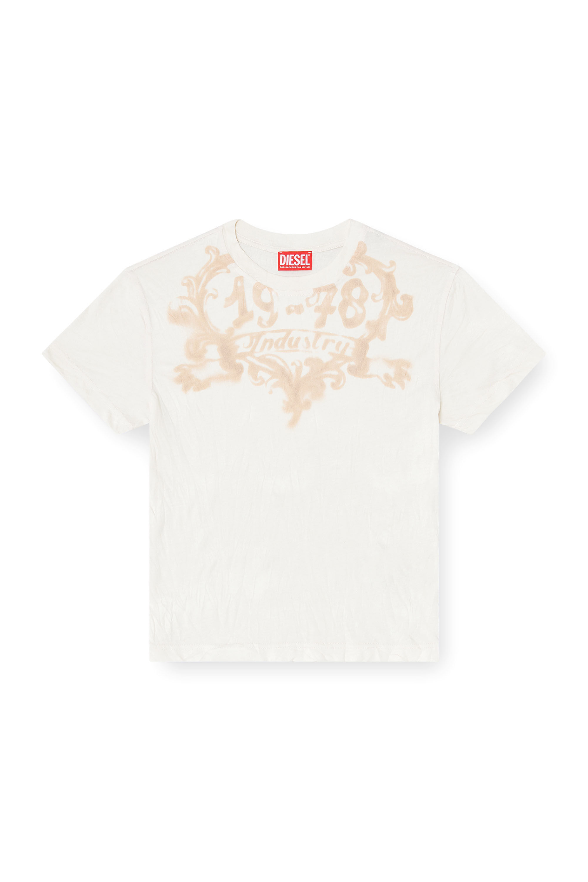 Diesel - T-ILA-AA5, Female's Cotton T-shirt with graphic print in White/Pink - 2