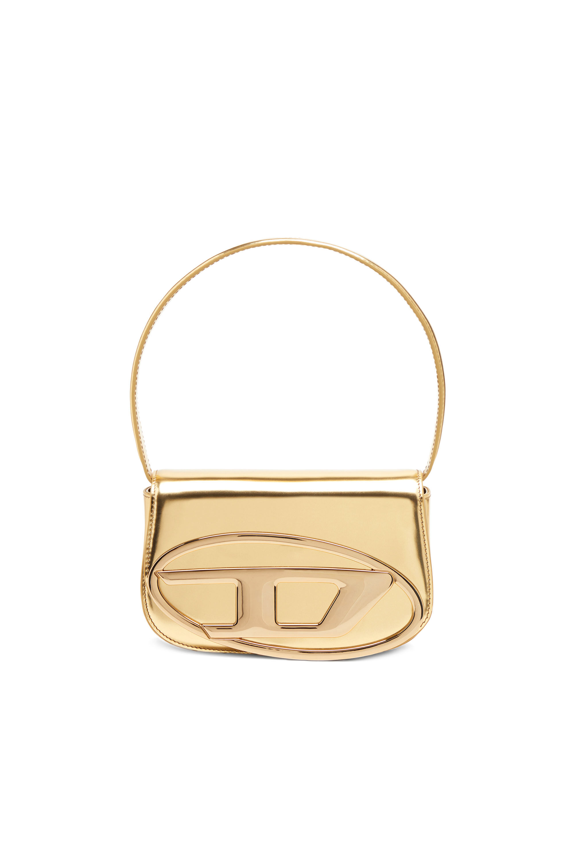 Diesel - 1DR, 1DR-Sac iconique à bandoulière en cuir effet miroir Femme in Doré - 1
