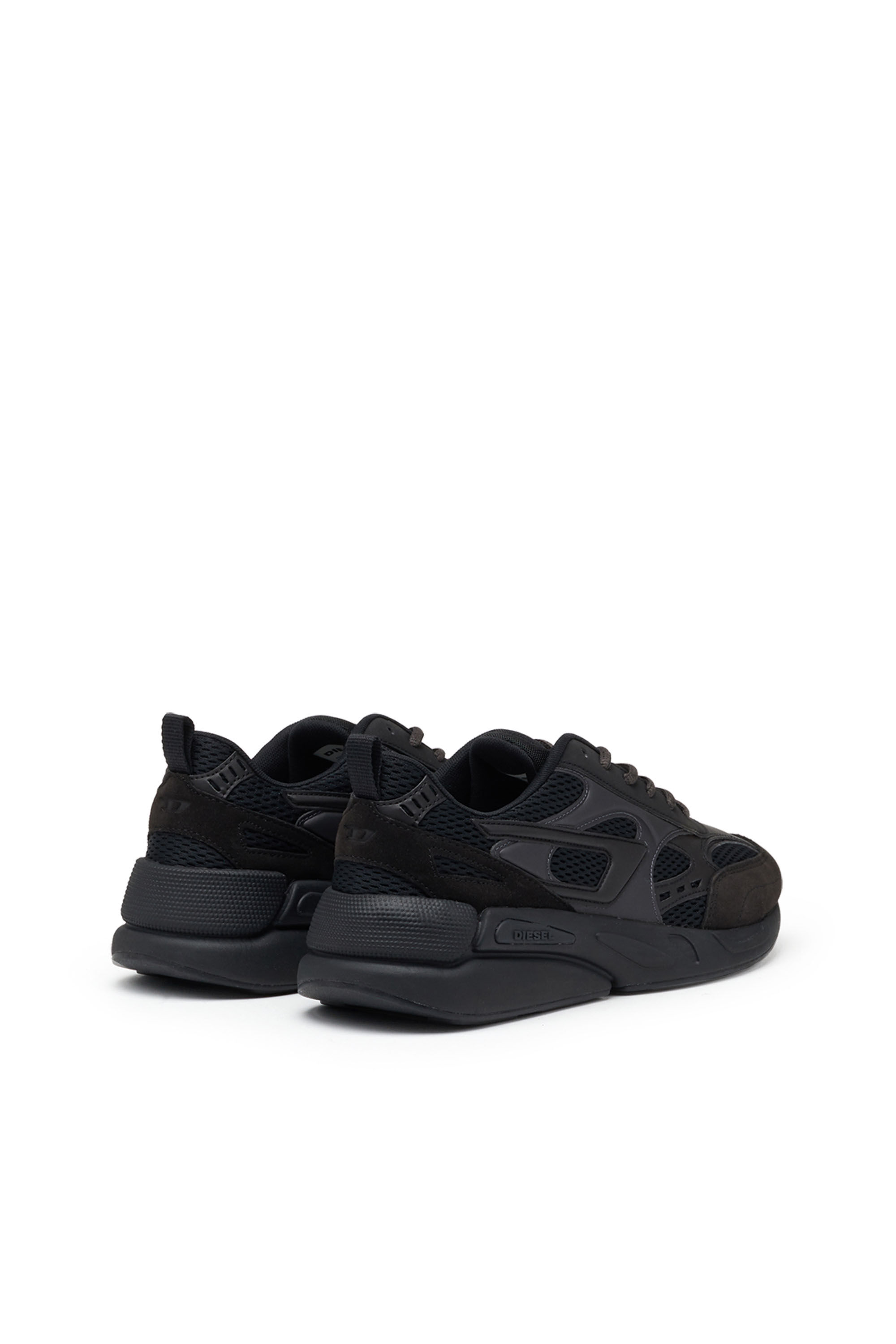 Diesel - S-SERENDIPITY SPORT, Male's S-Serendipity-Sneakers in mesh and suede in Black - 3