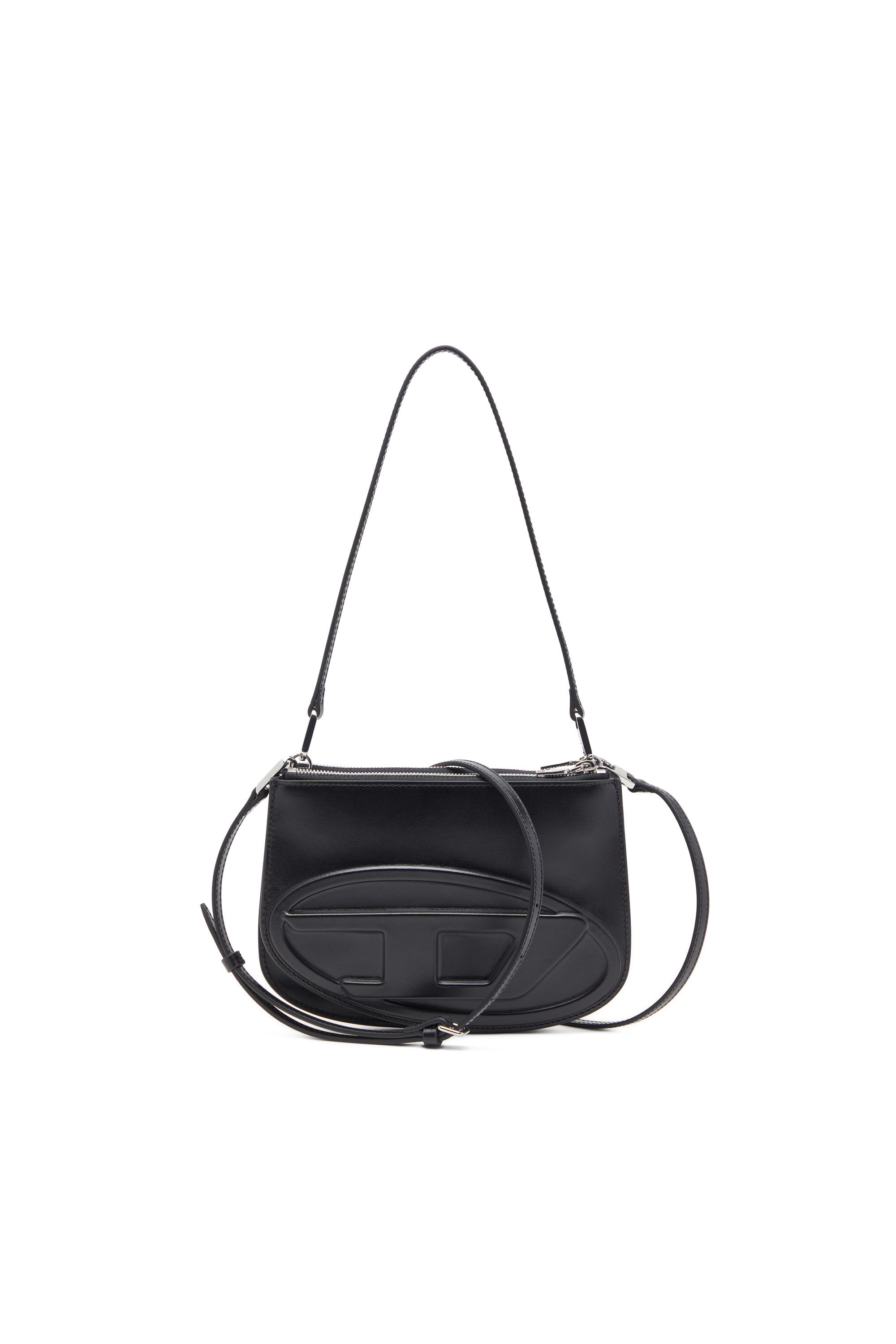ポーチ 1DR Twin Shoulder Bag - DIESEL - Leather - Black Women's 1DR Twin-Double-pouch shoulder bag in printed