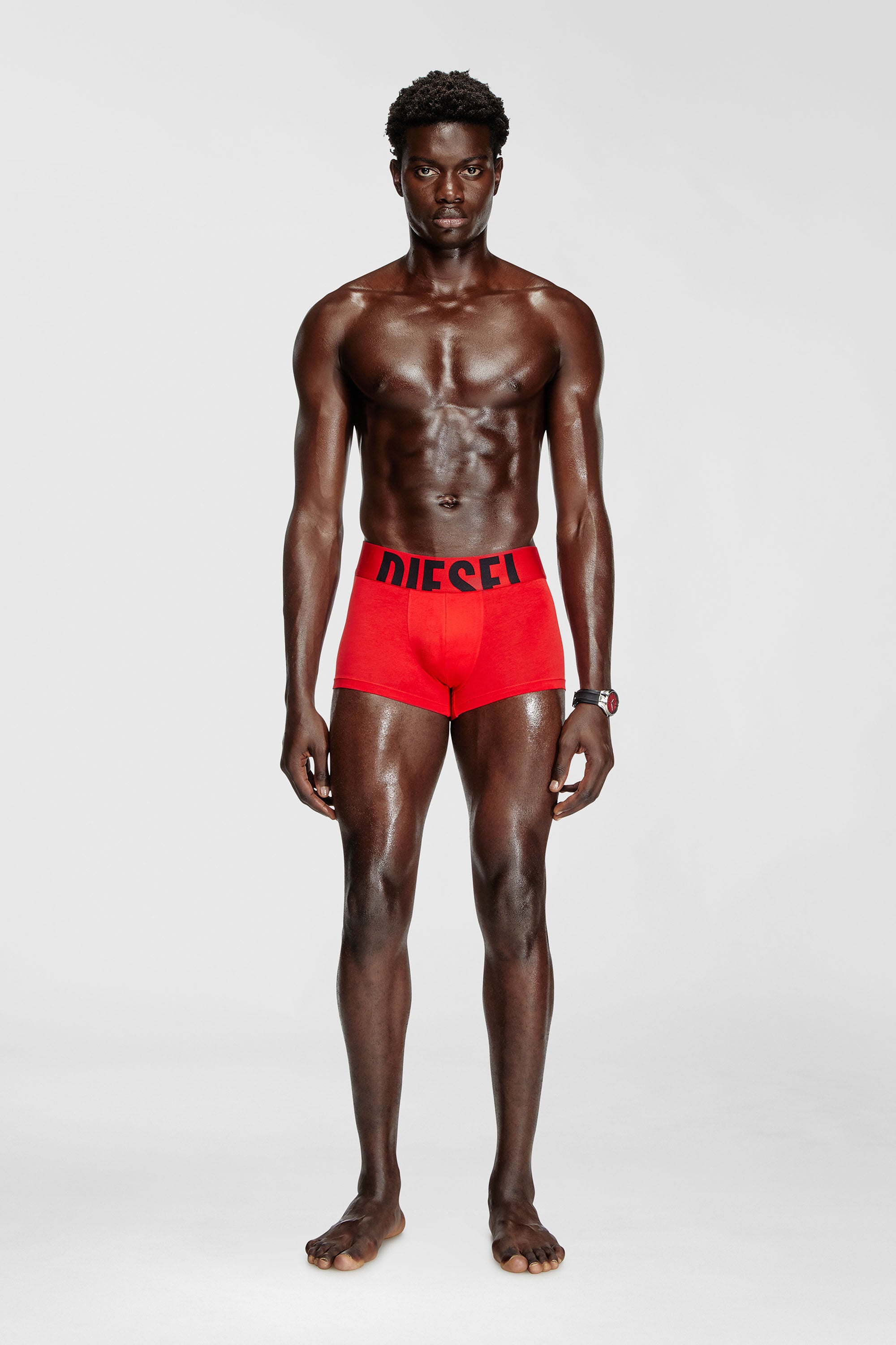 Diesel - UMBX-DAMIENTHREEPACK-5.5EL, Man's Three-pack men&rsquo;s boxer briefs in Red/Black - 2