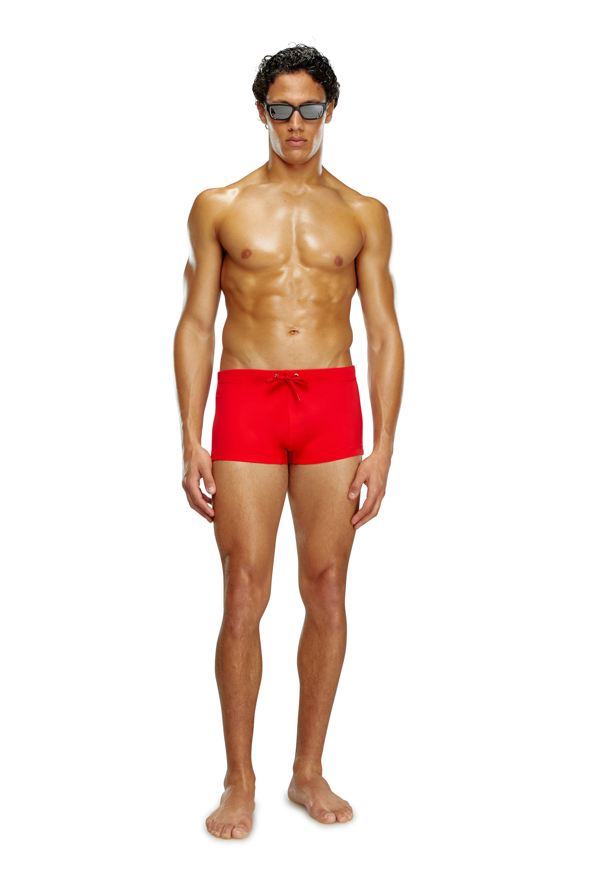 Men's Swim boxer briefs with rear logo print | Red | Diesel