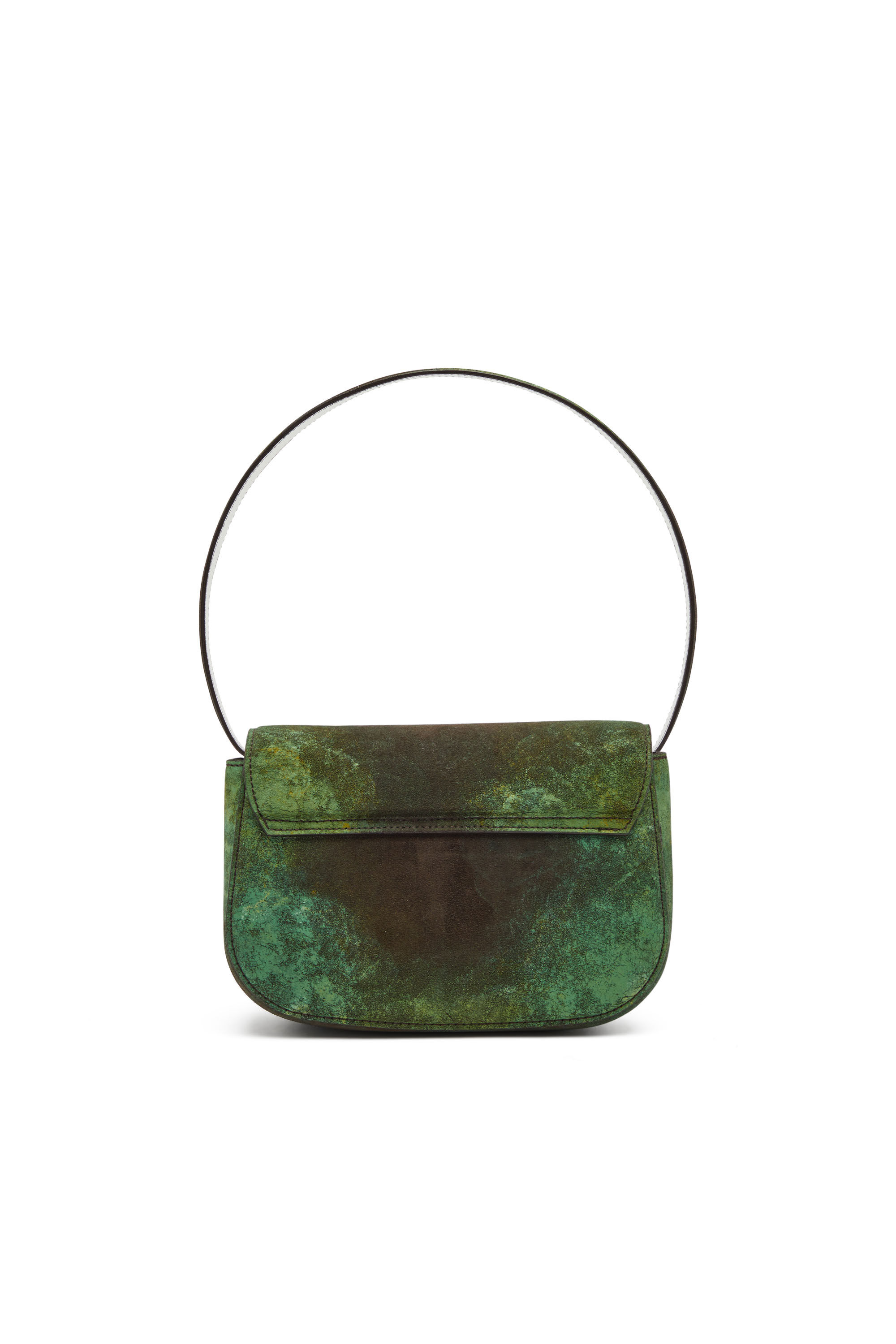 Diesel - 1DR, Female's 1DR-Iconic shoulder bag in oxidised leather in Dark Green - 3