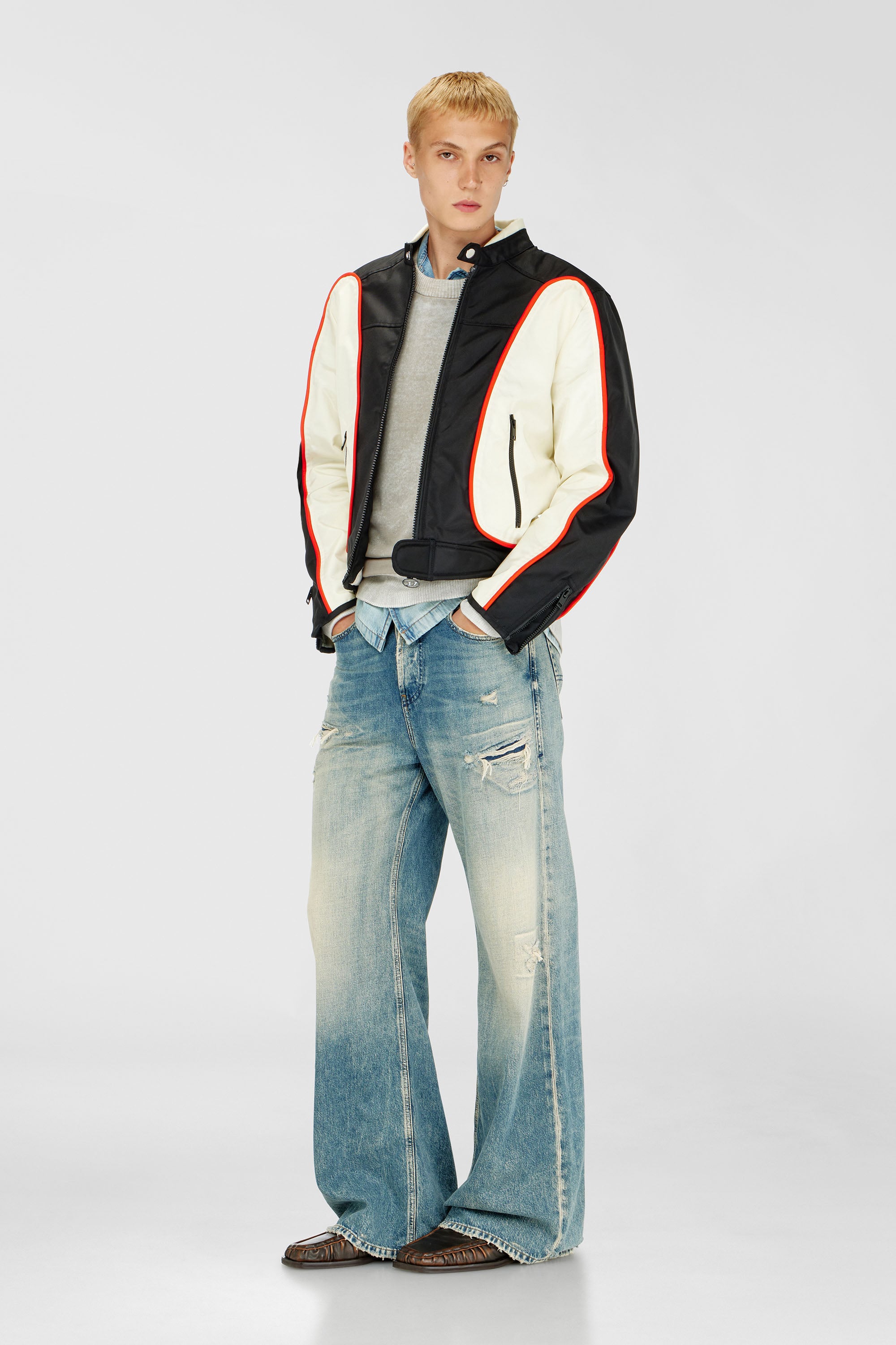 J-BLINK Unisex: 90's Biker jacket in waterproof nylon | Diesel