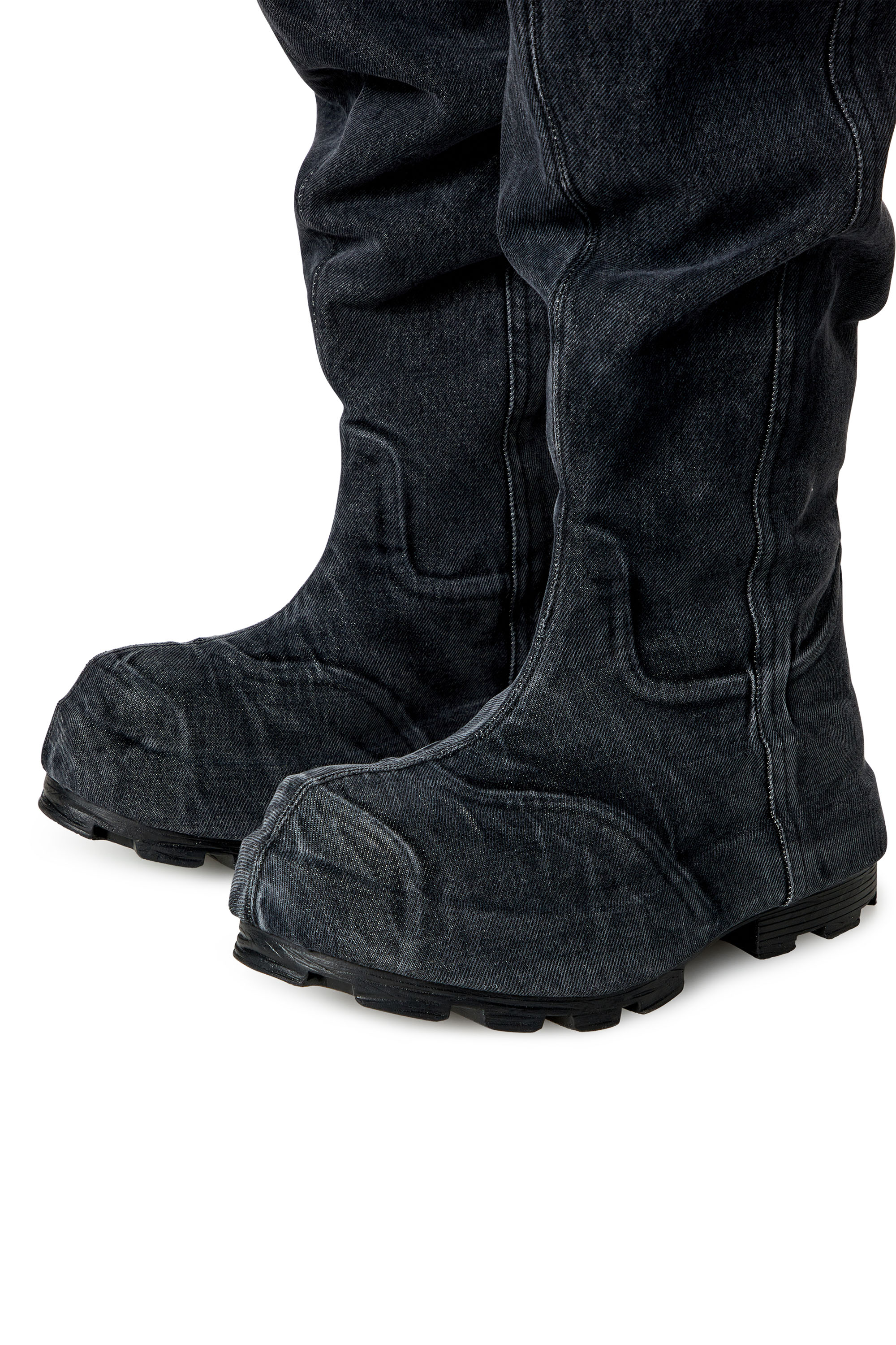 その他 thus Yohji Yamamoto POUR HOMME LACE UP SIDE ZIP boots （Black