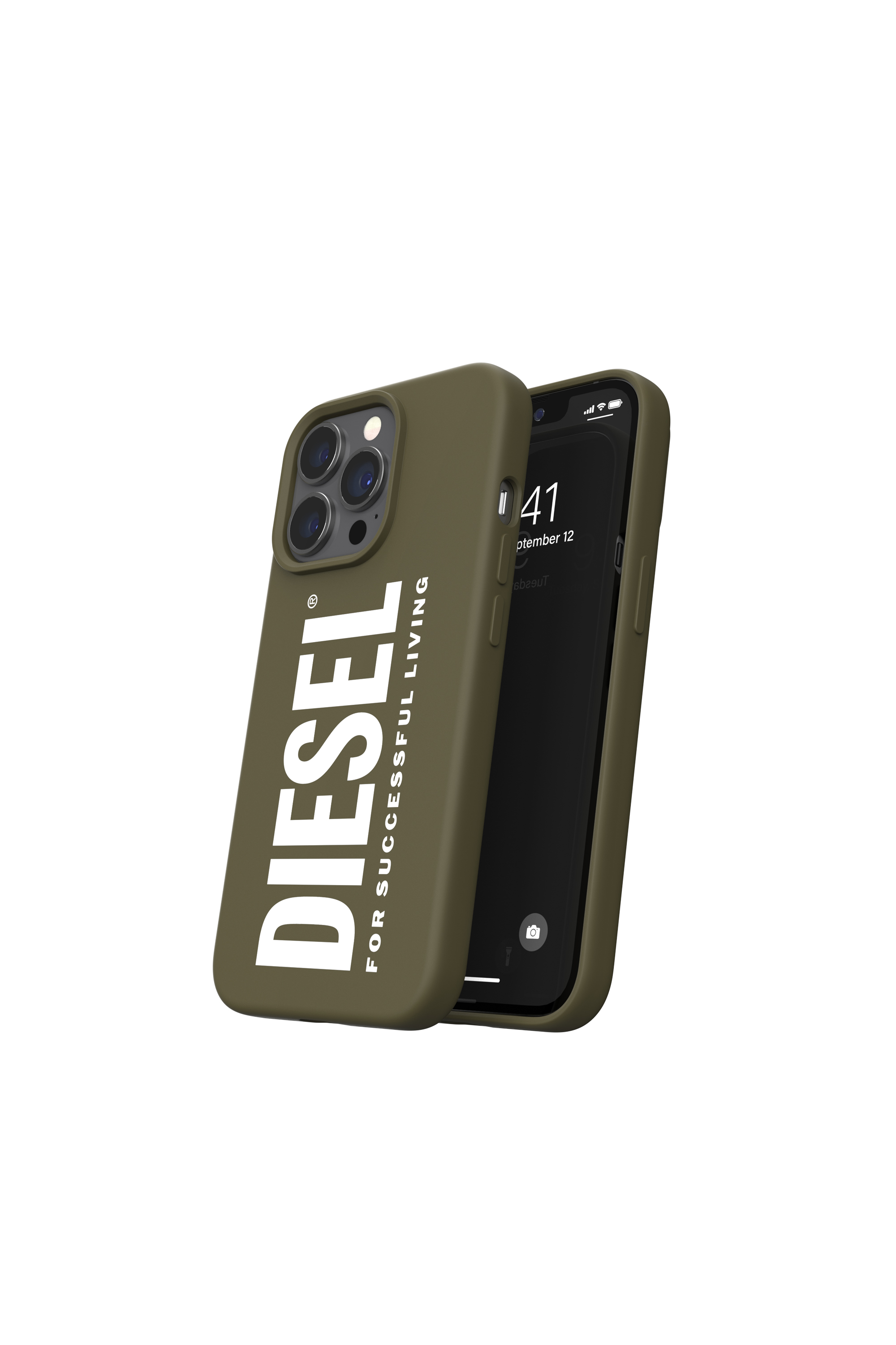 Diesel - 47166 SILICONE CASE SILICONE CASE, Unisex's Silicone case  for iPhone 13/13Pro in Military Green - 3