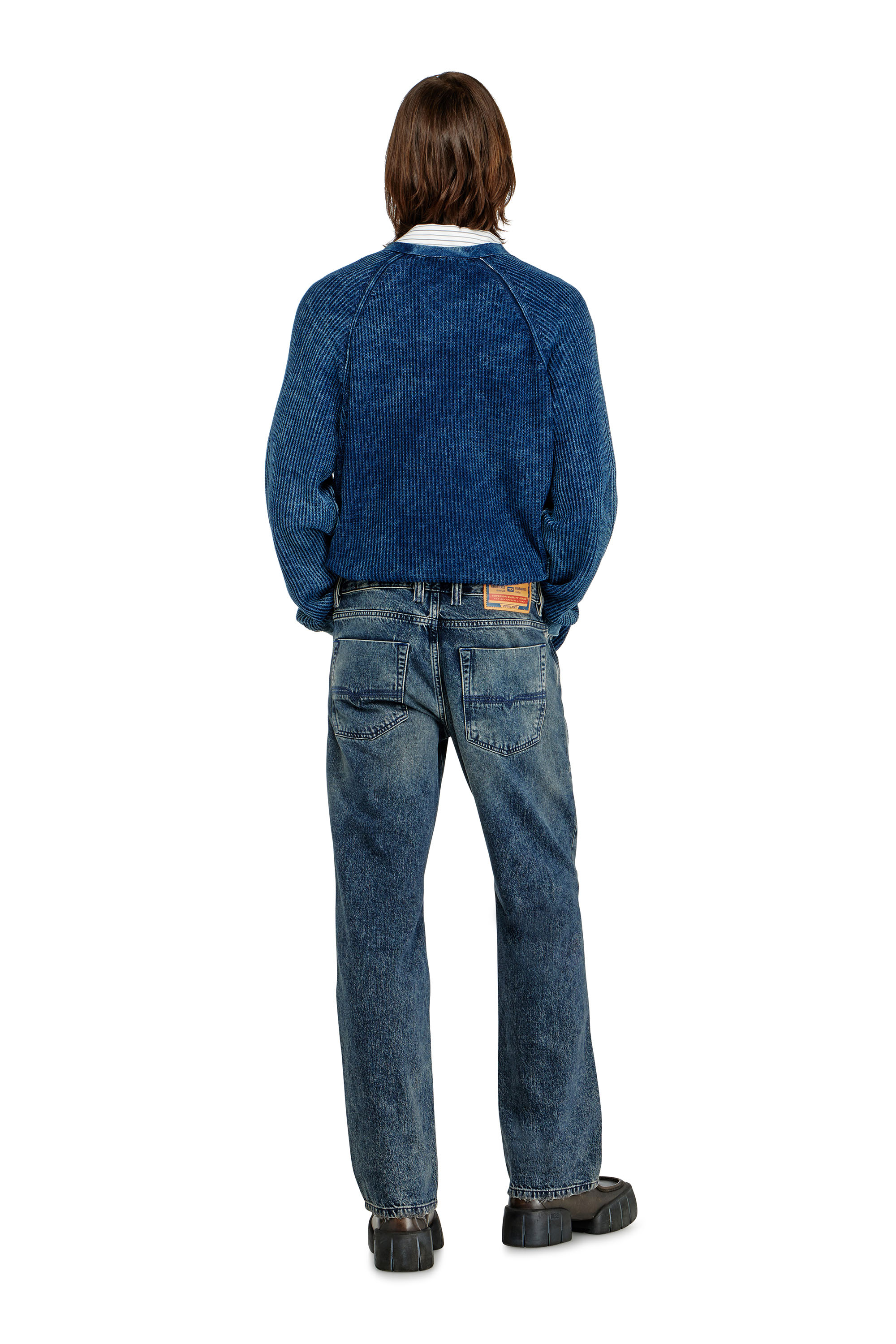 Diesel - Male's Relaxed Jeans 1980 D-Eeper 09N68, Dark Blue - 3