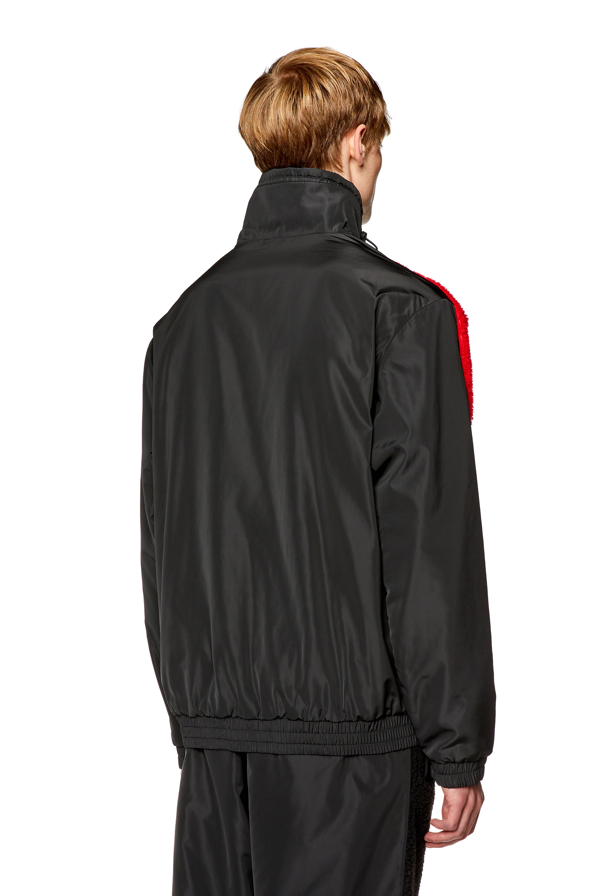 Diesel - S-OVADY, Veste de surv&ecirc;tement en nylon et tissu teddy Homme in Polychrome - 4