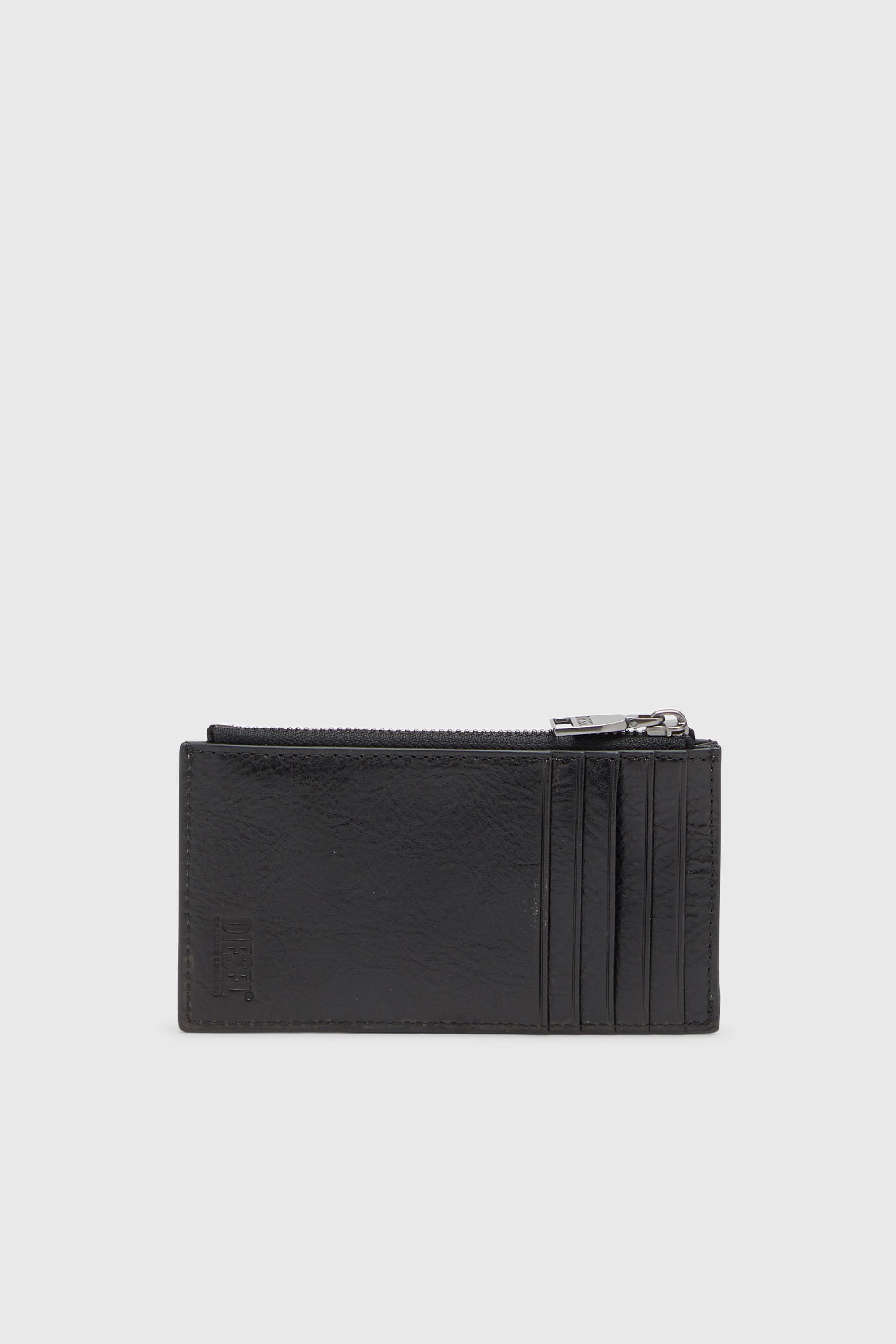 Diesel - FLAG-D CARD HOLDER III, Tarjetero de cuero con cierre de cremallera Hombre in Negro - 2