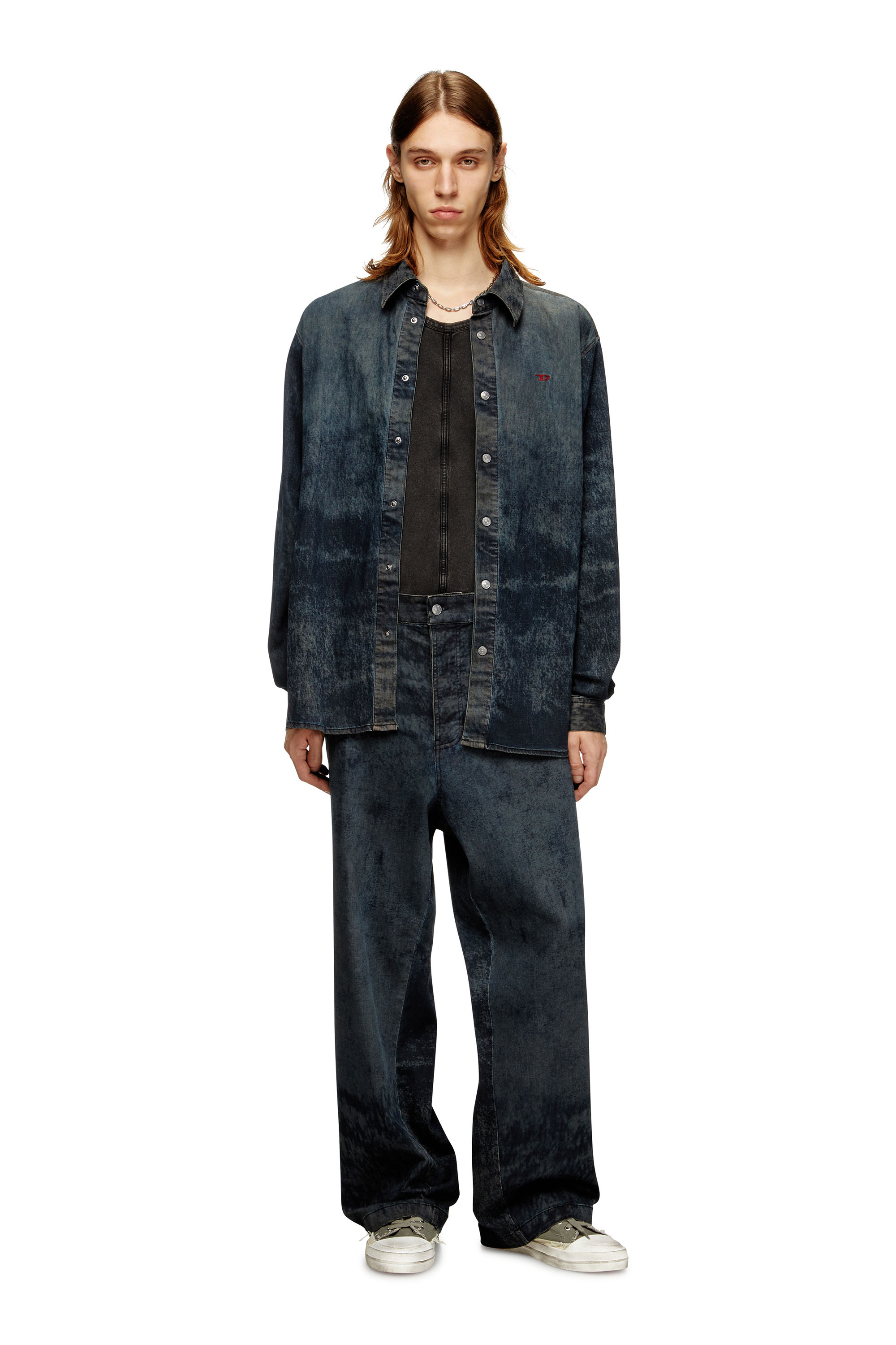 Diesel - P-LIVERY-B, Pantalones utility en mezcla de algodón Hombre in Negro - 1