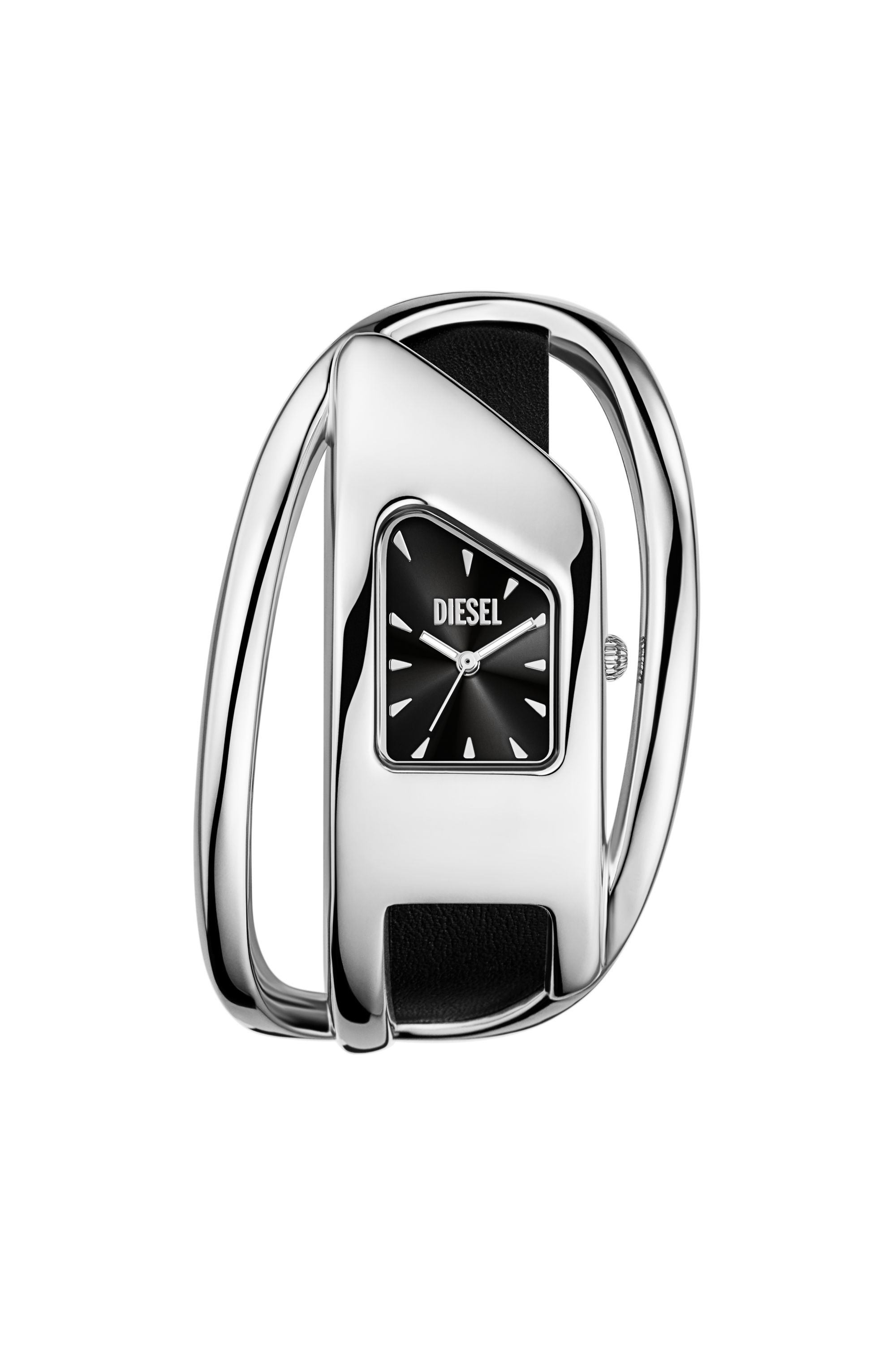 Diesel - DZ5627 WATCH, Reloj Wrap-D de cuero negro Mujer in Plateado - 1