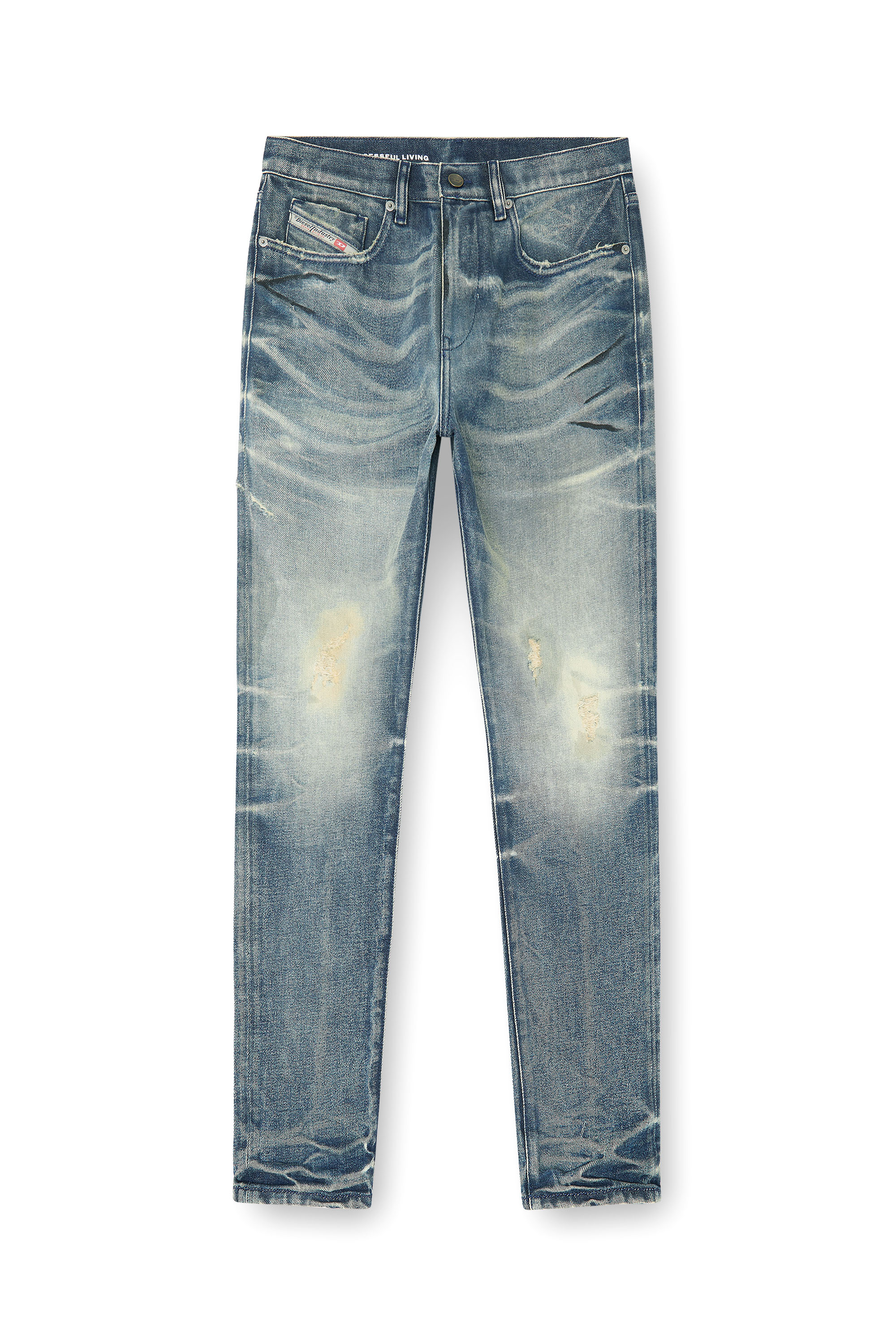 Diesel - Man's Slim Jeans 2019 D-Strukt 09P36, Medium blue - 3