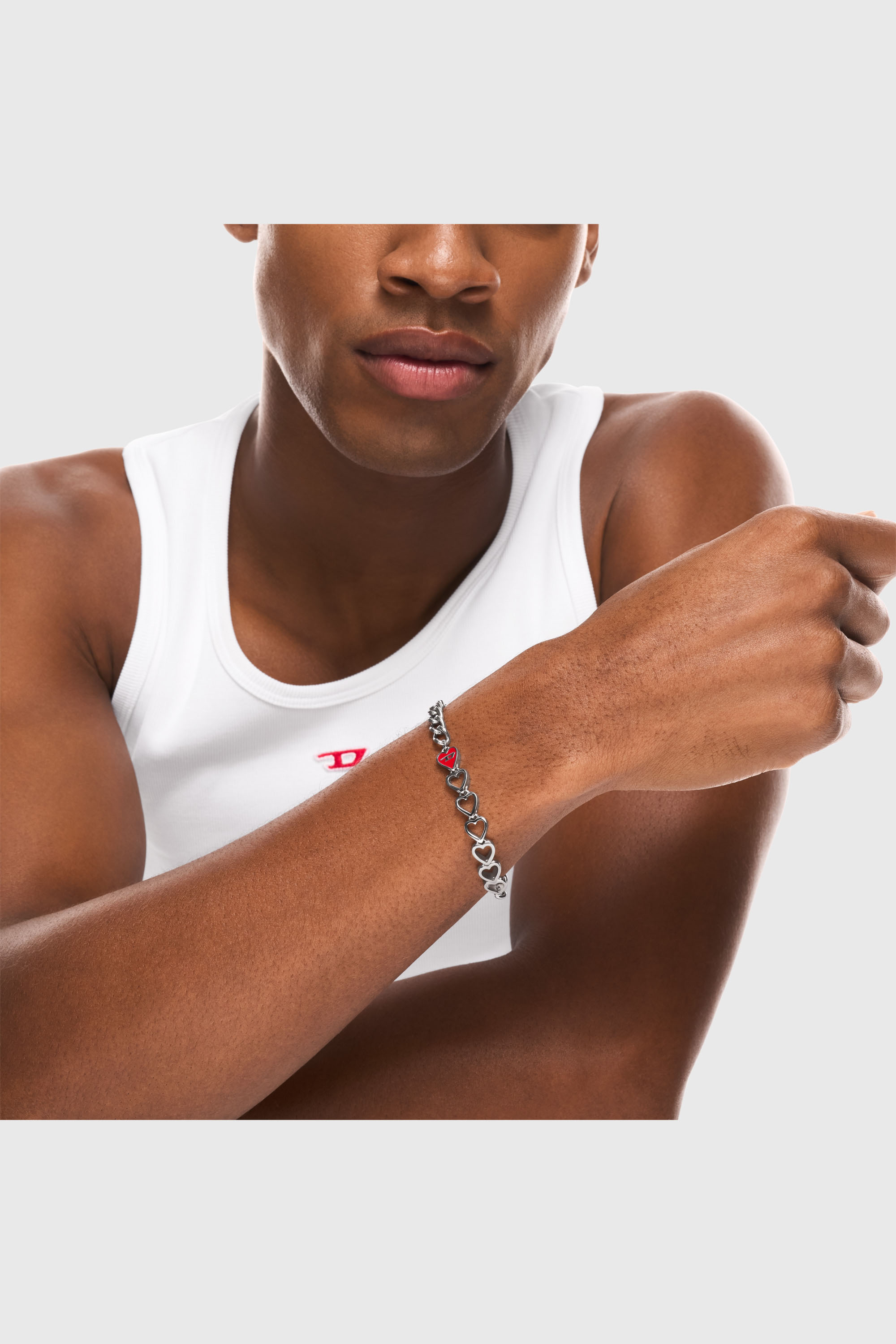 Diesel - DX166840 JEWELLERY, Pulsera de cadena de acero inoxidable Unisex in Plateado - 4