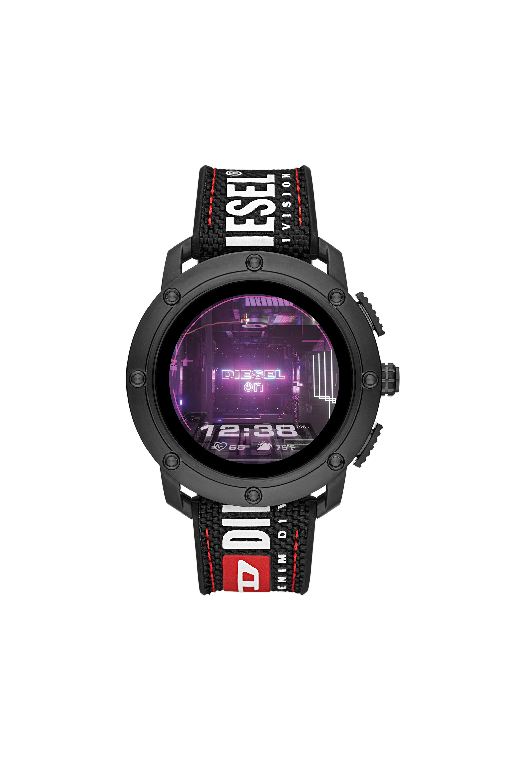 Diesel - DT2022, Man's Diesel On Axial Smartwatch - Black Nylon in Black - 1