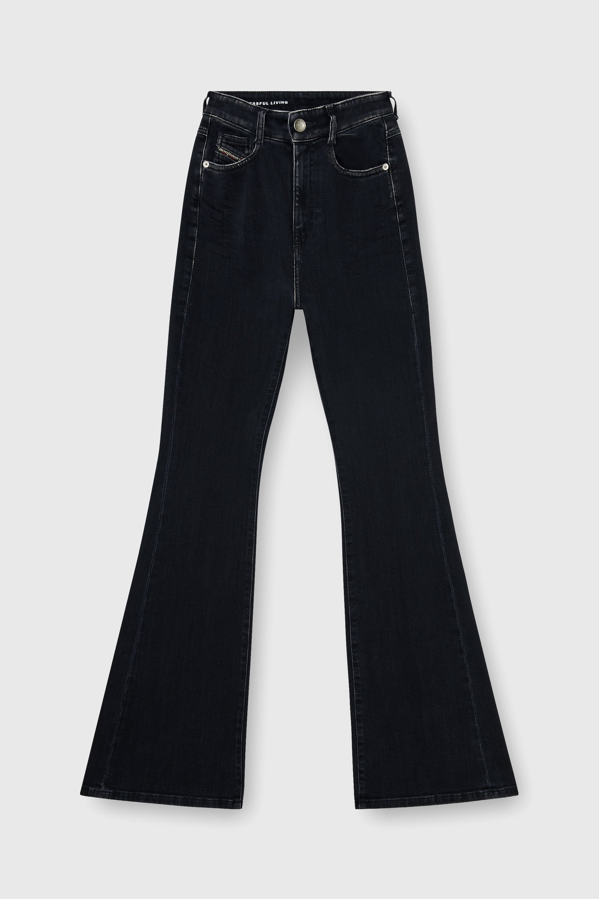 Diesel - Bootcut Jeans 1973 D-Partt 09P75 Mujer, Negro/Gris oscuro - 2