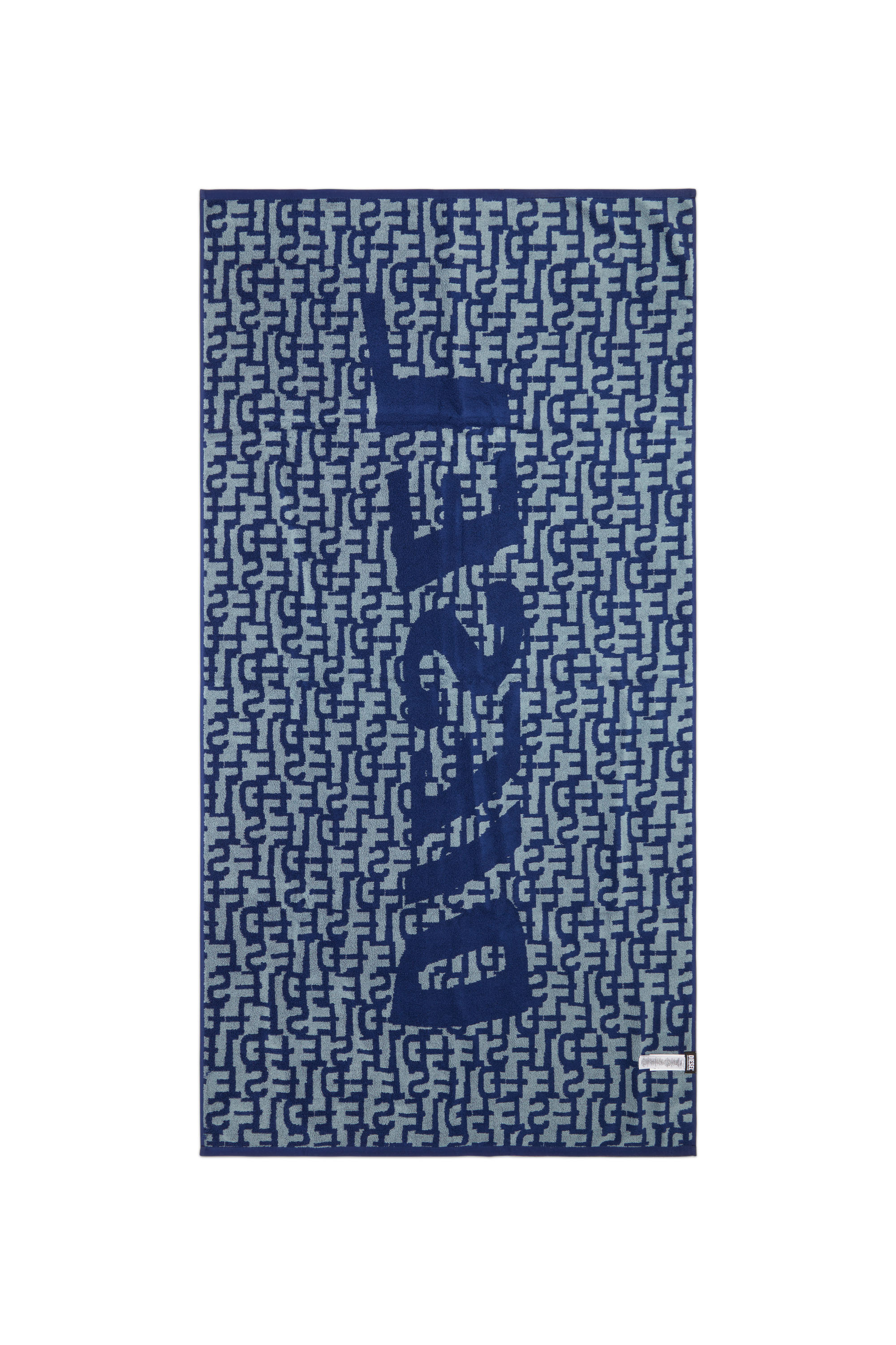 Diesel - BMT-HELLERI, Toalla de playa en jacquard con monogram Hombre in Azul marino - 2