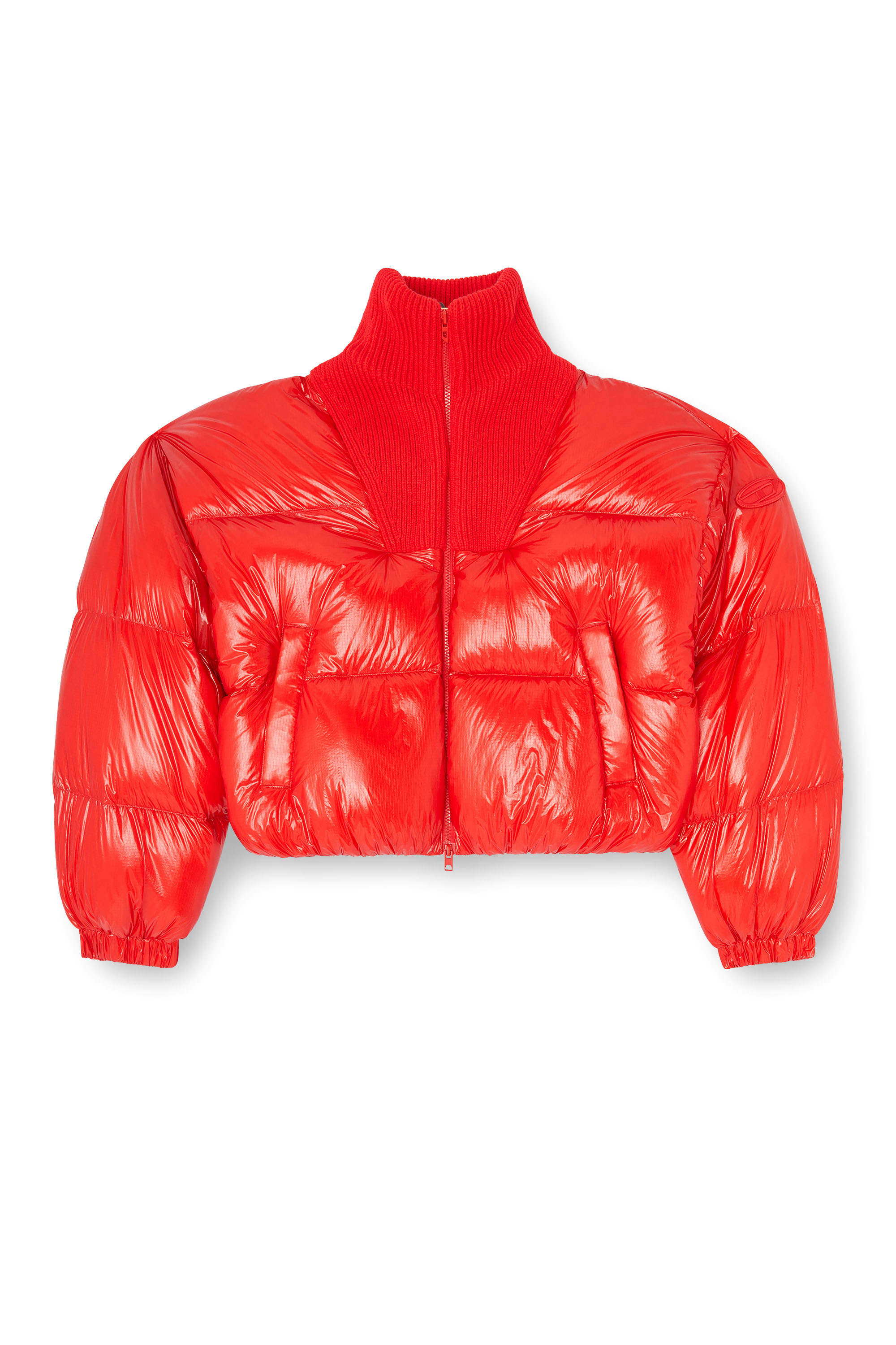 Diesel - W-ARRIOR, Doudoune en ripstop avec col en maille Femme in ToBeDefined - 3