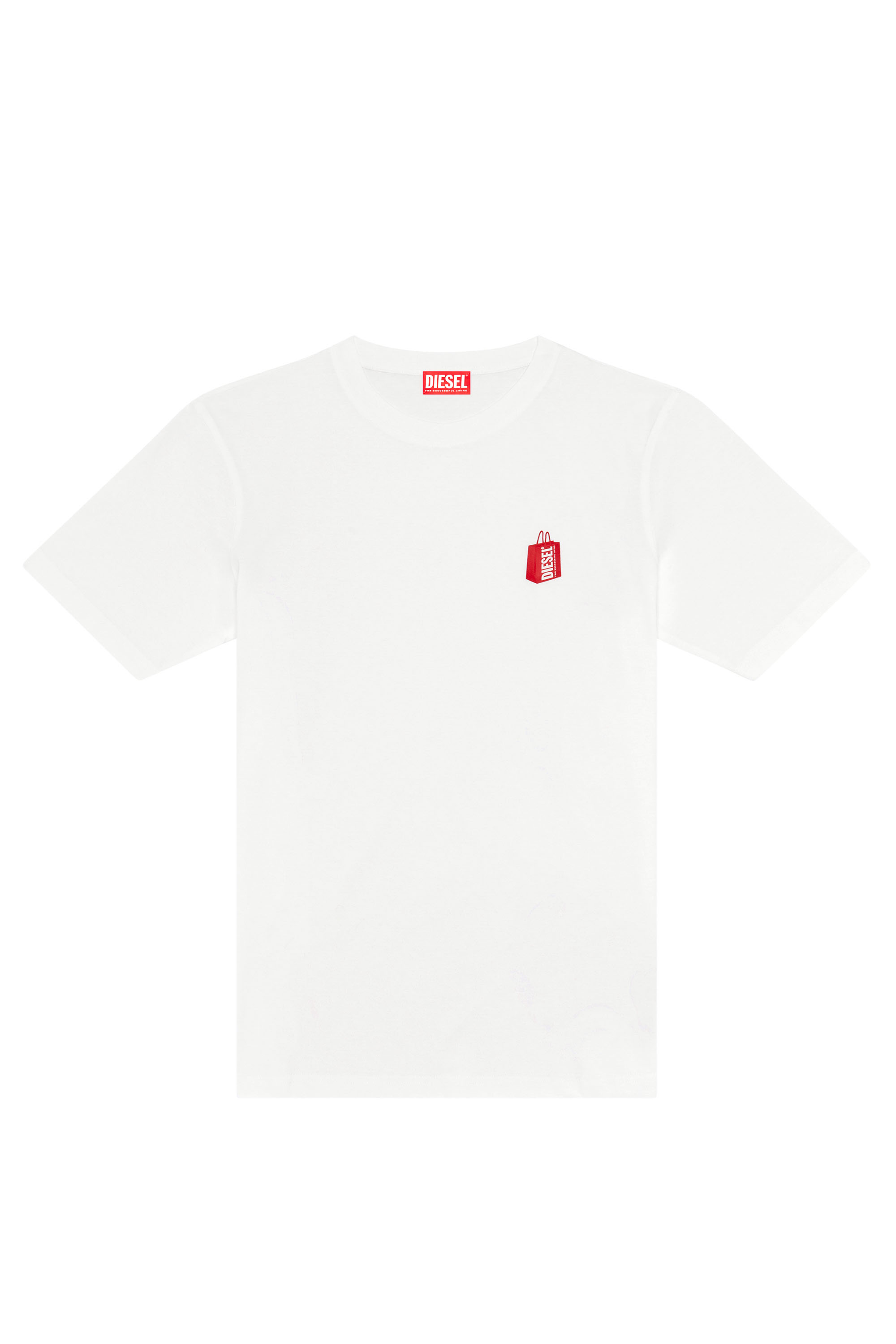 国内発送☆DIESEL☆T-SHIRT/WHITE デザインＴシャツ ディーゼル DIESEL Tシャツ （WHITE） -ファッション通販
