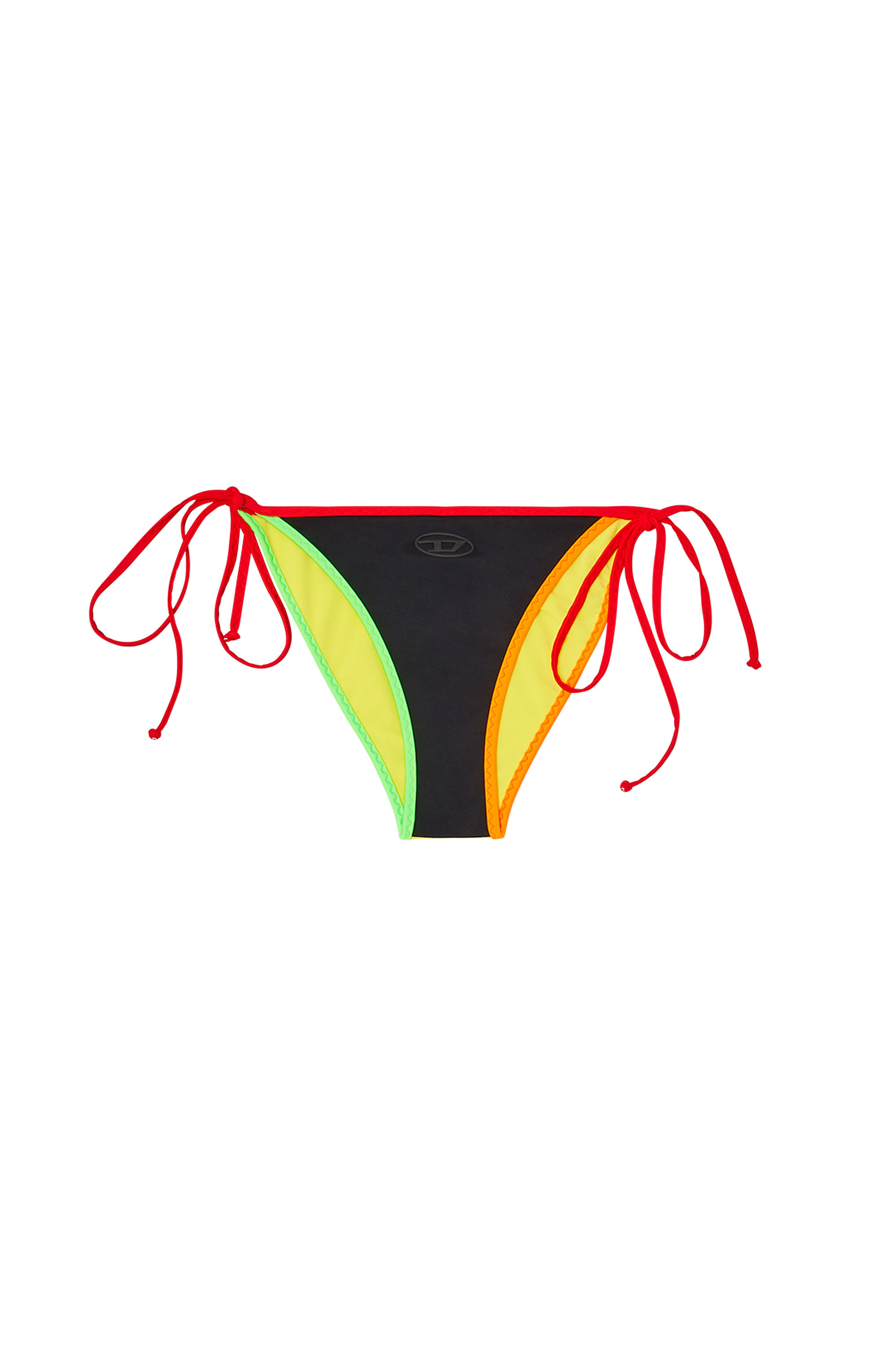 Diesel - ALBA-D-POP, Female's Color-block bikini bottoms with side ties in null - 3