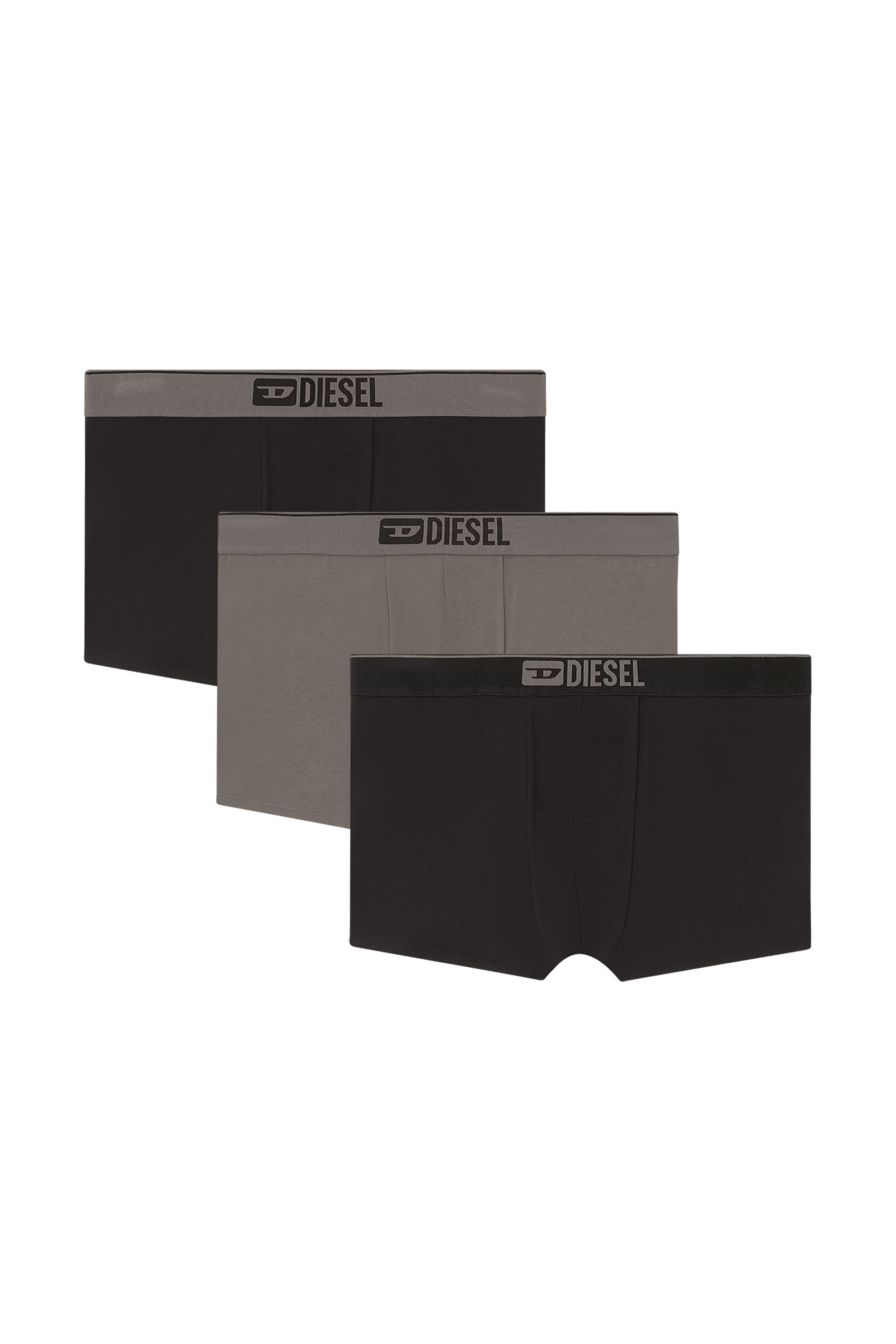 Diesel - UMBX-DAMIENTHREEPACK, Man's Three-pack of plain boxer in Black/Grey - 4