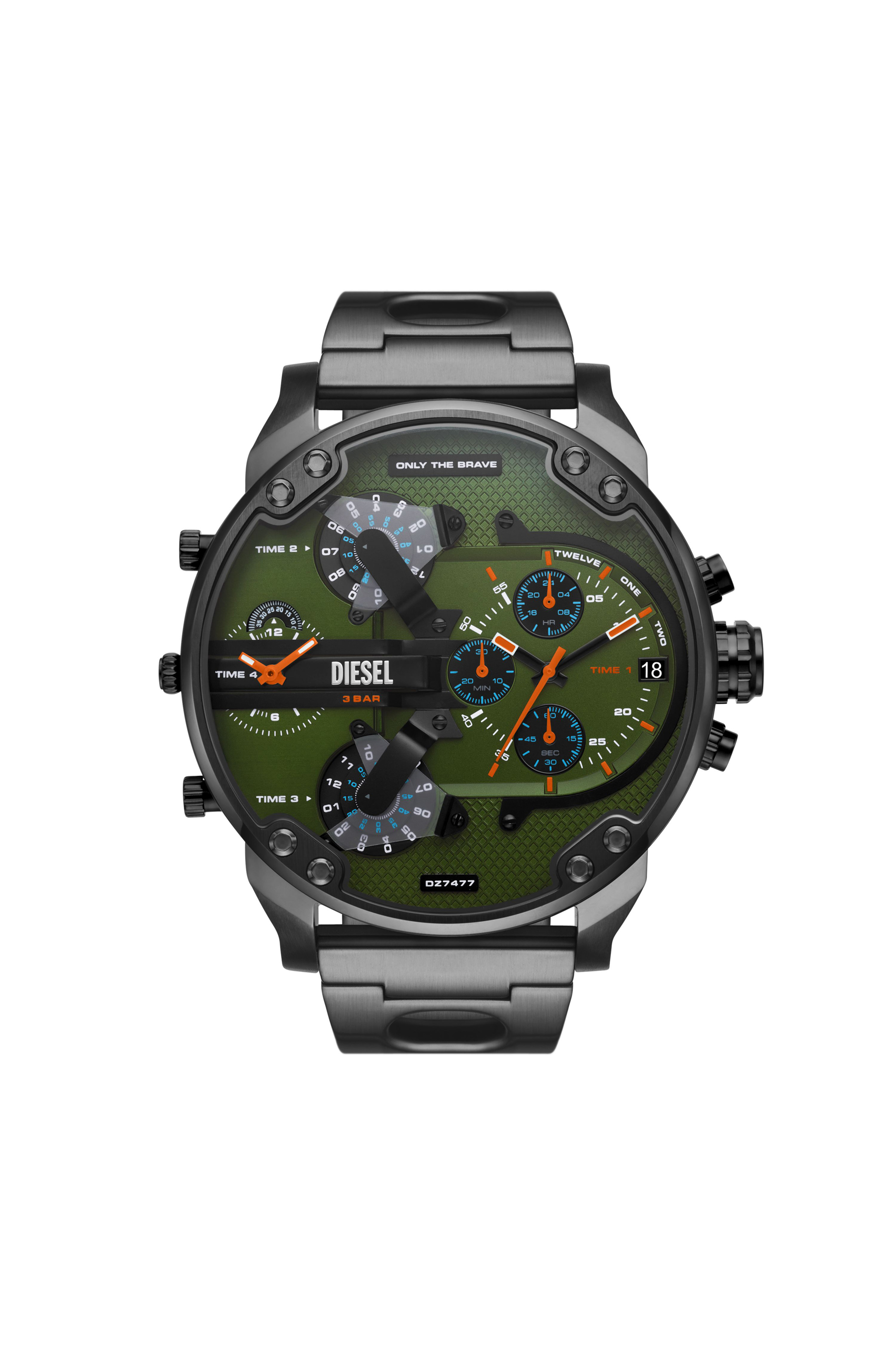 Men's Mr. Daddy Gunmetal Stainless Steel Watch | Black | Diesel