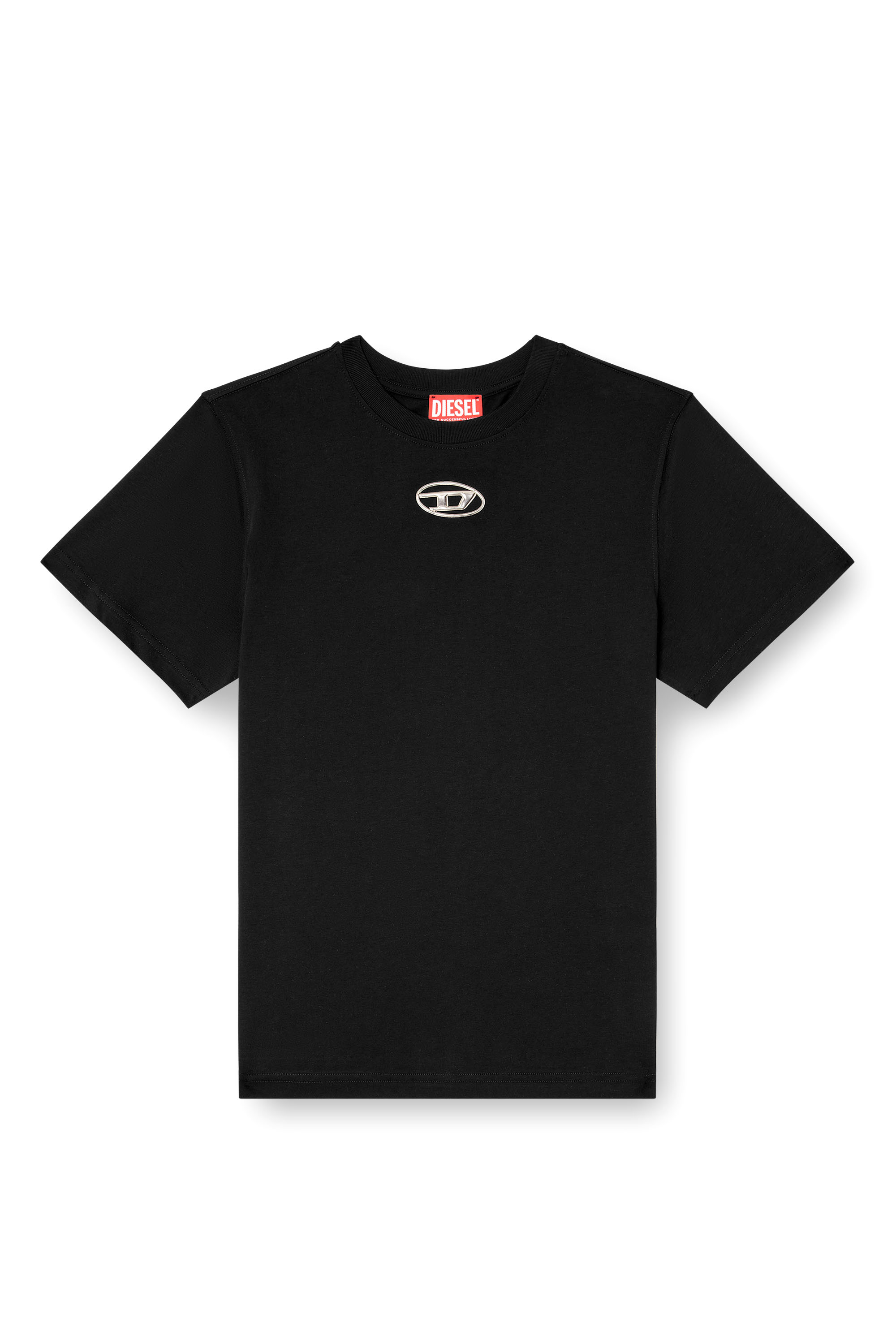 Diesel - T-REGS-OD-Q1, Woman's Regular fit T-shirt with Oval D in Black - 3