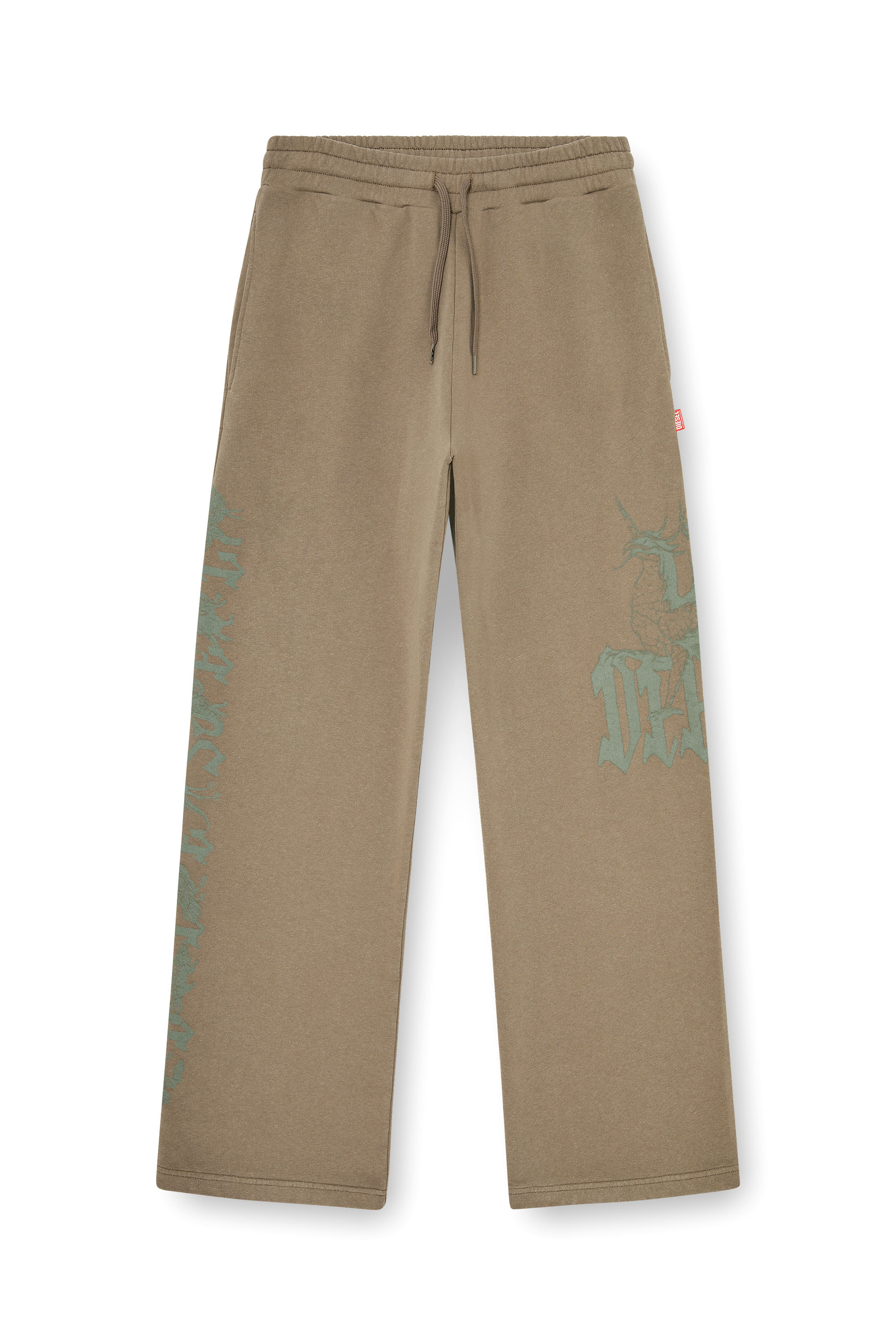 Diesel - P-GRO, Male's Treated sweatpants with logo print in Brown - 2