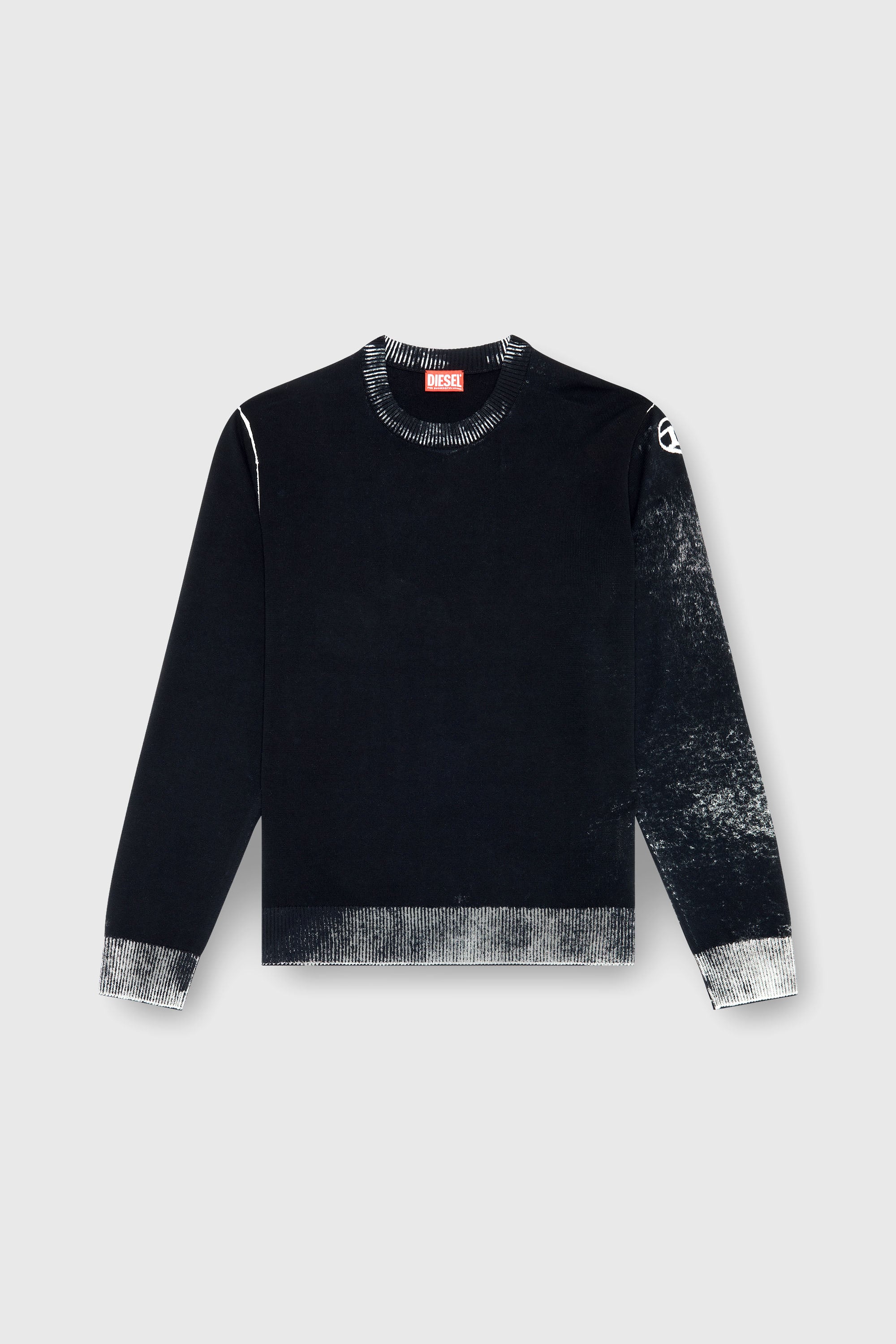 Diesel - K-LARENCE-B, Male's Reverse-print cotton jumper in Black - 2