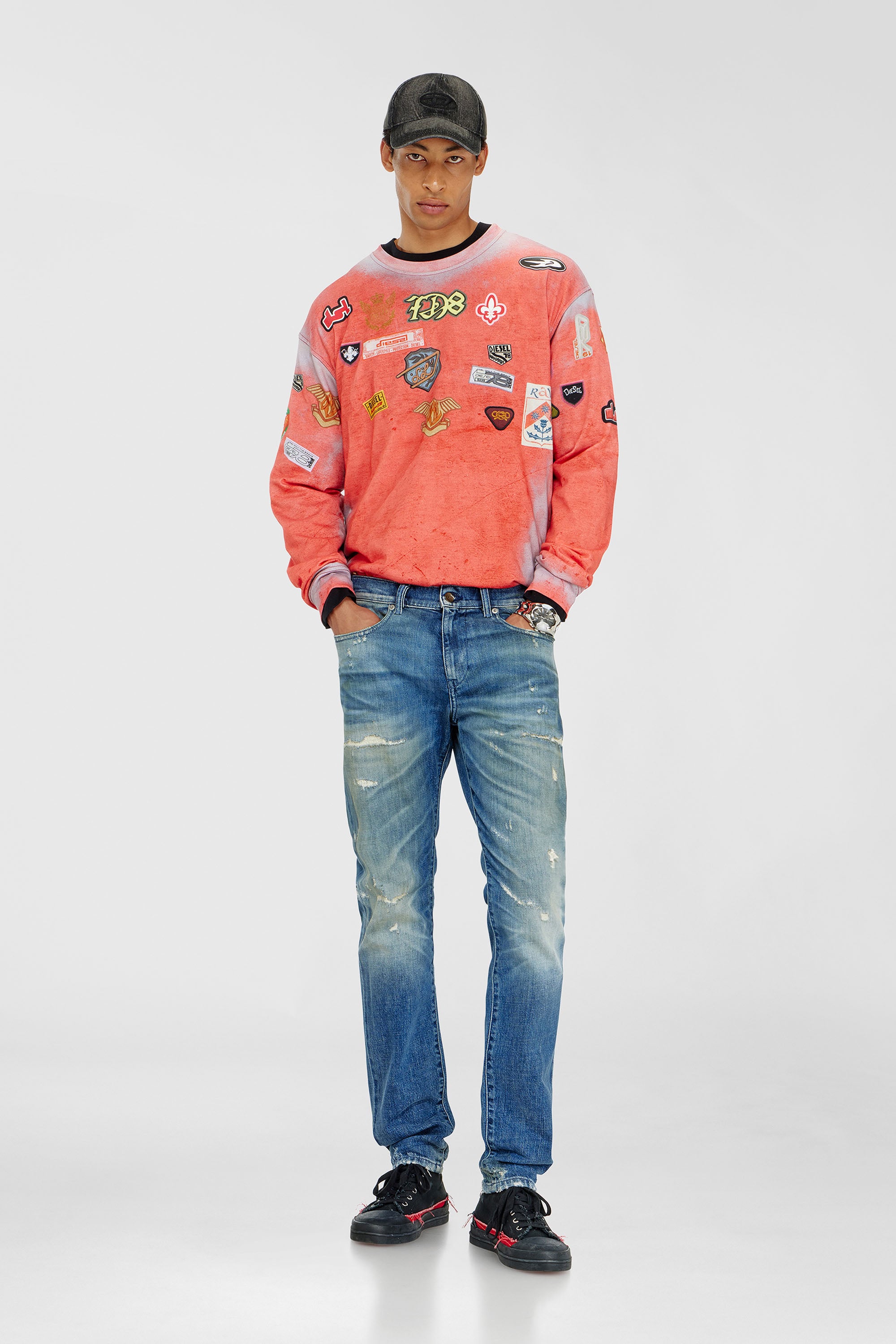 Diesel - Slim Jeans 2019 D-Strukt 007EN Hombre, Azul medio - 2